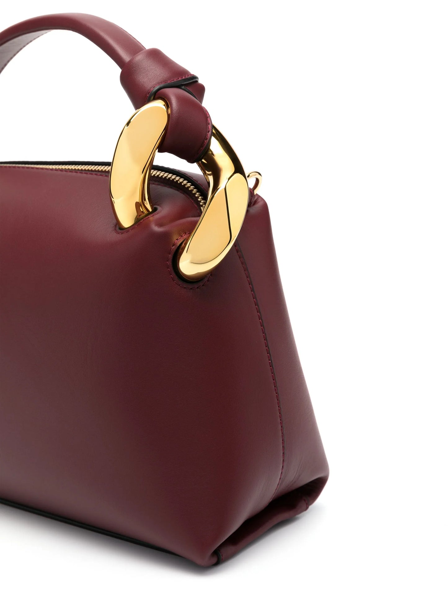 knot detailing leather tote bag