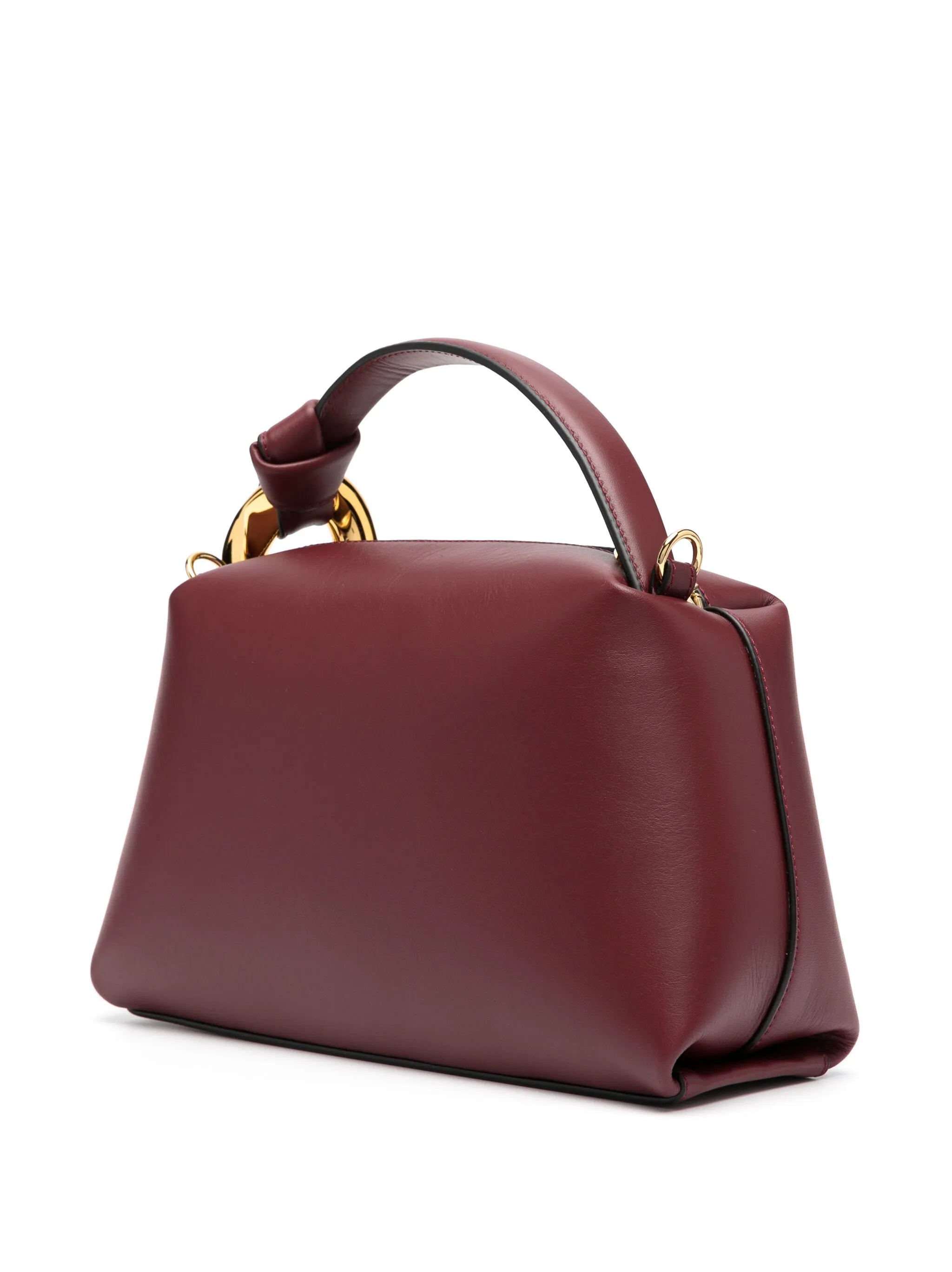 knot detailing leather tote bag