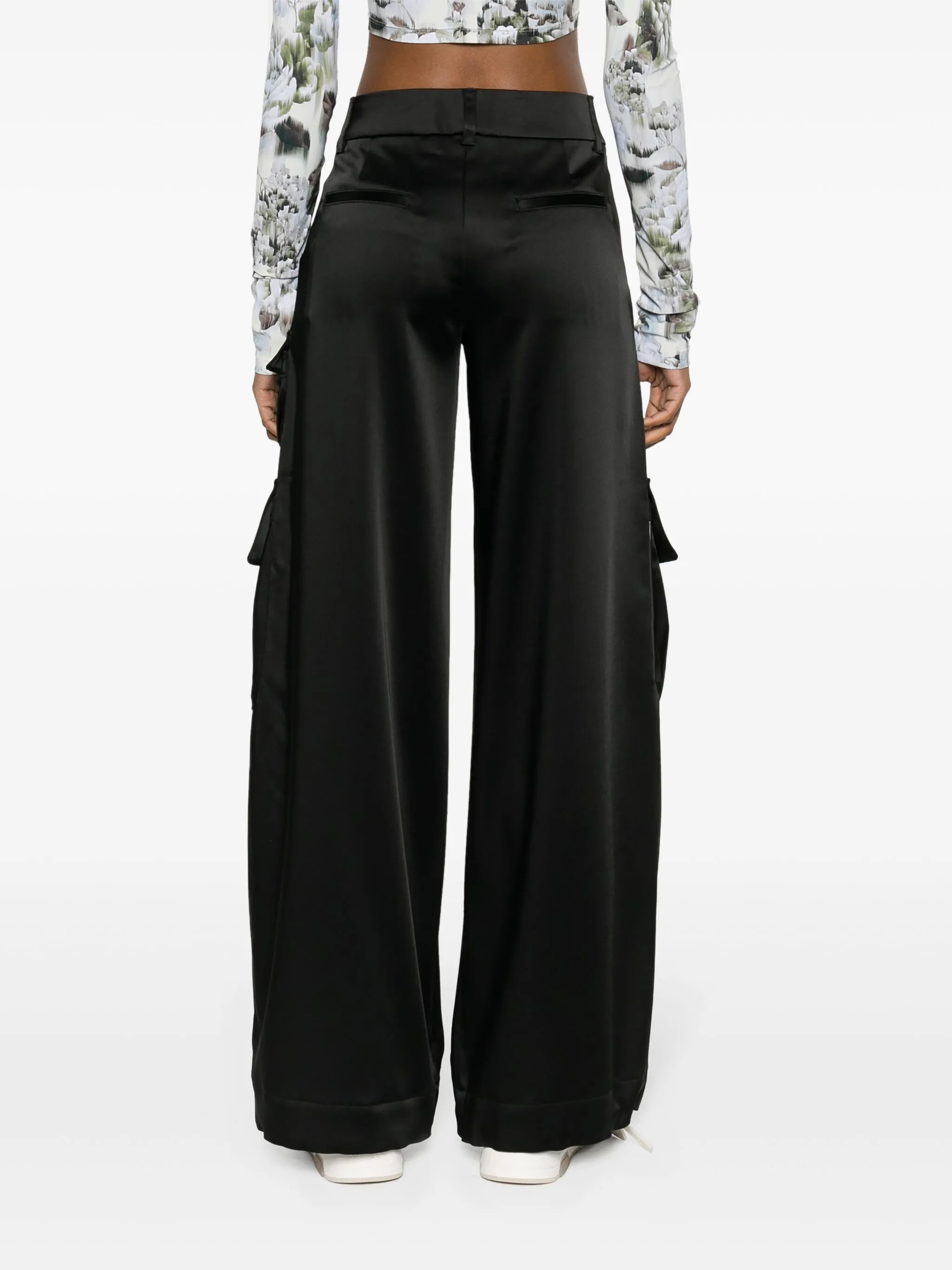 satin cargo trousers