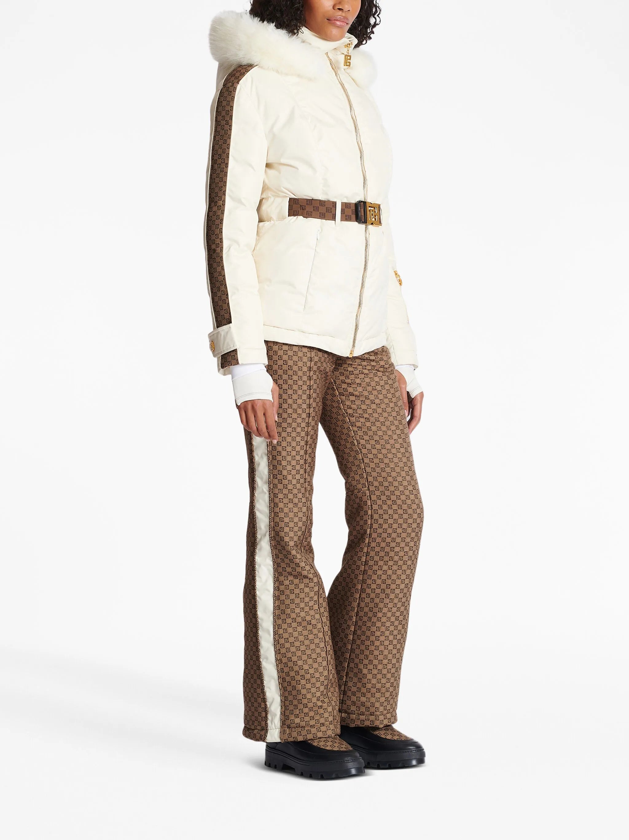 PB monogram belted ski jacket