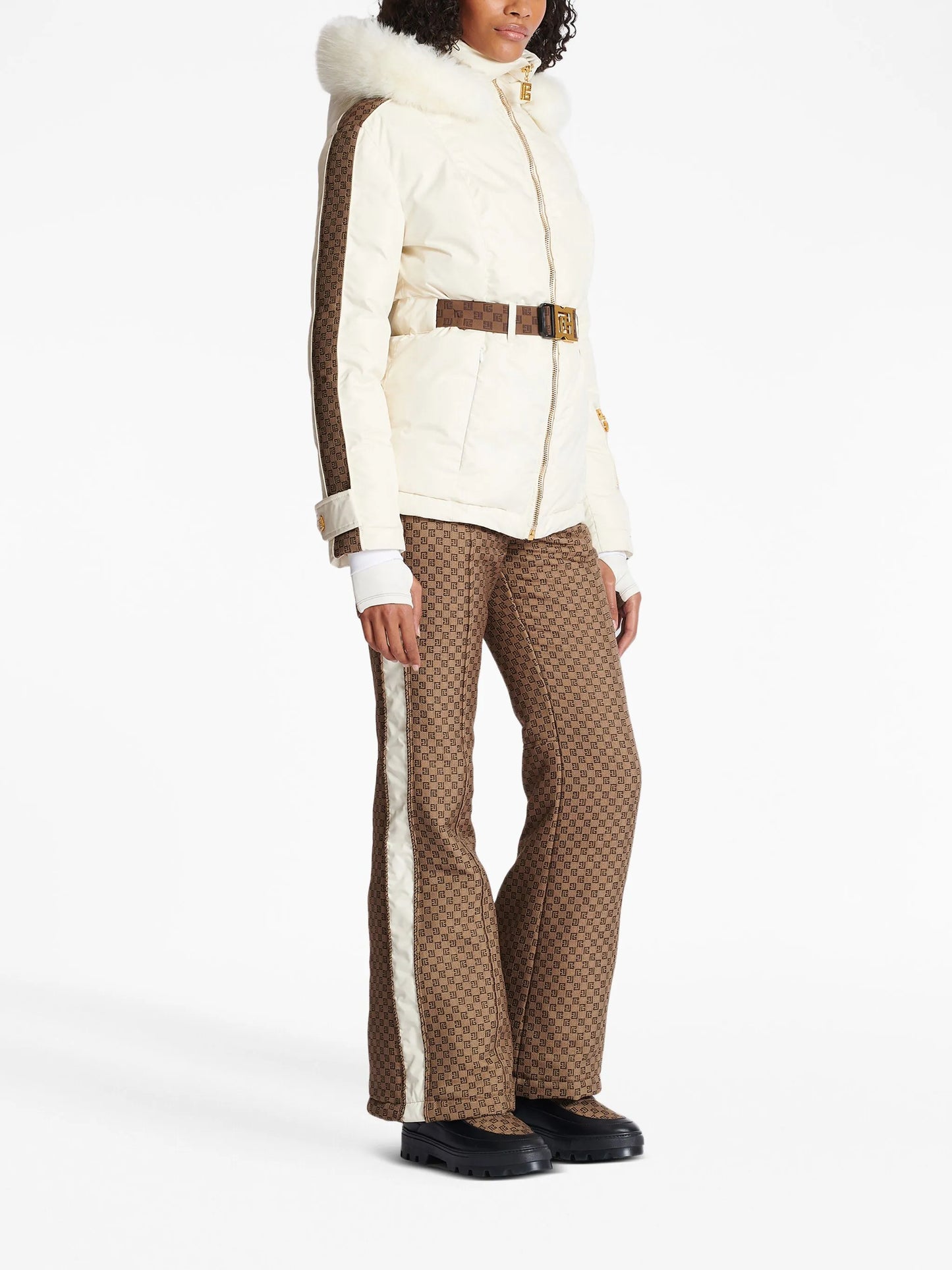 PB monogram belted ski jacket
