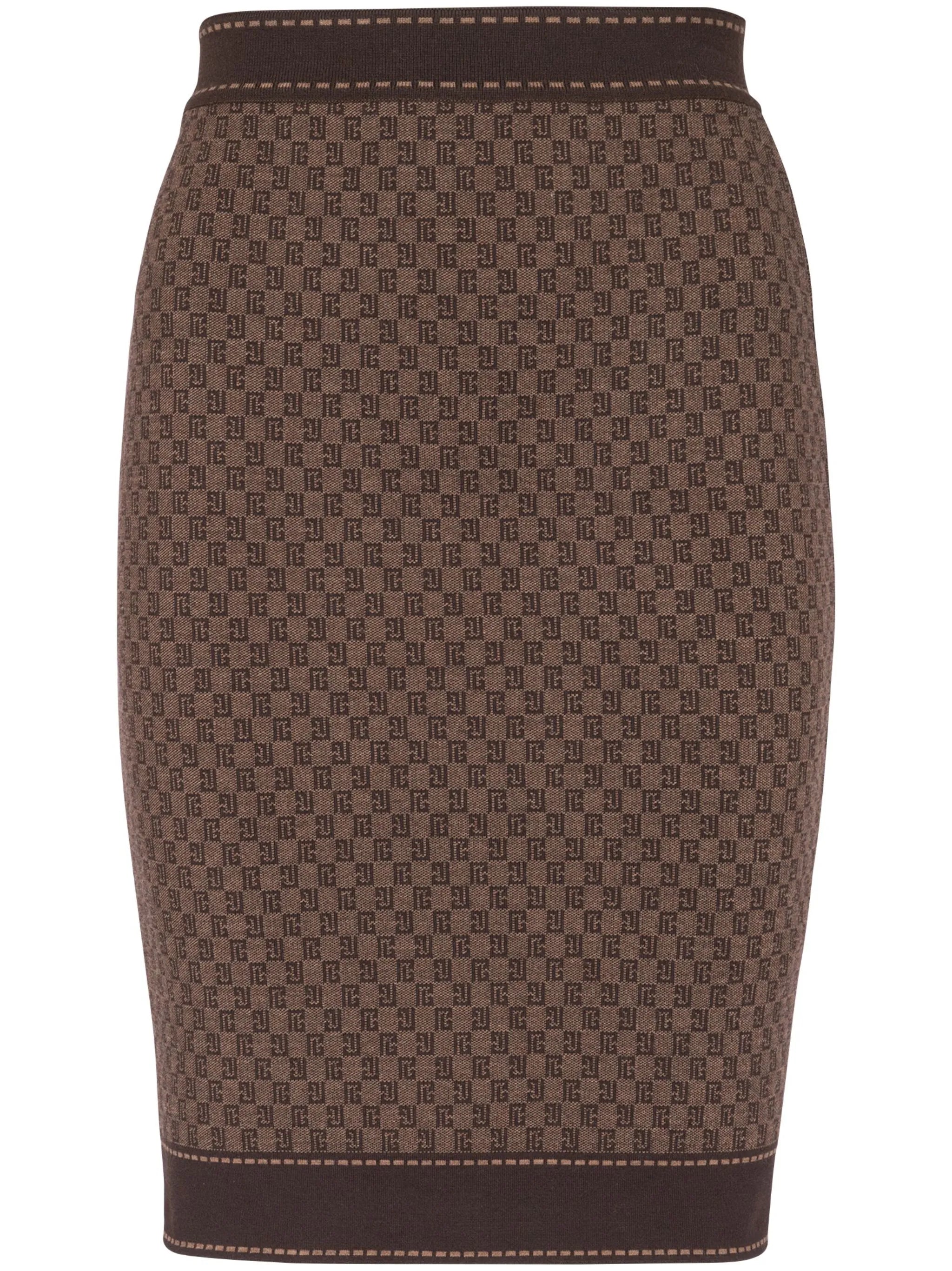 monogram-jacquard skirt