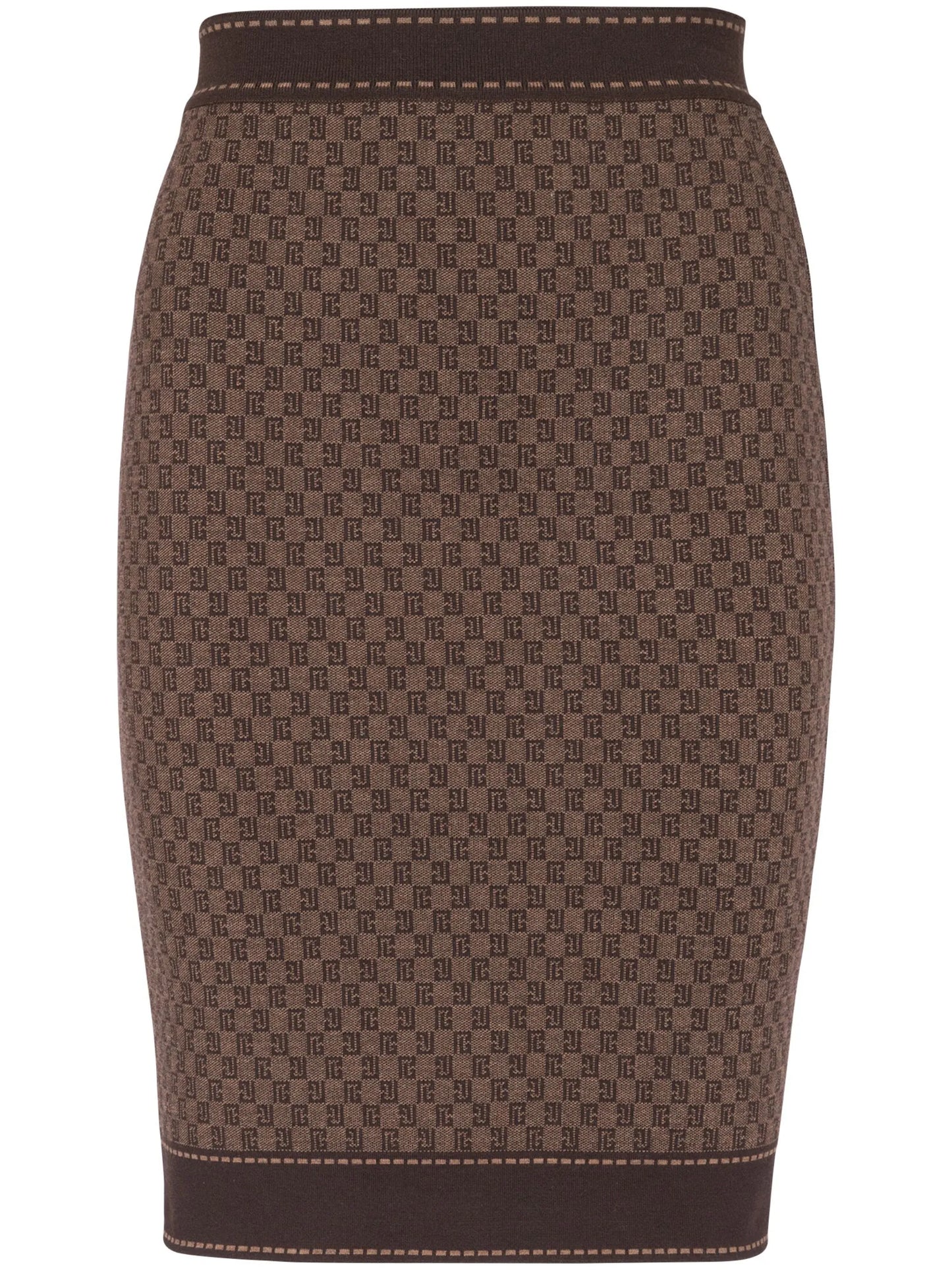monogram-jacquard skirt