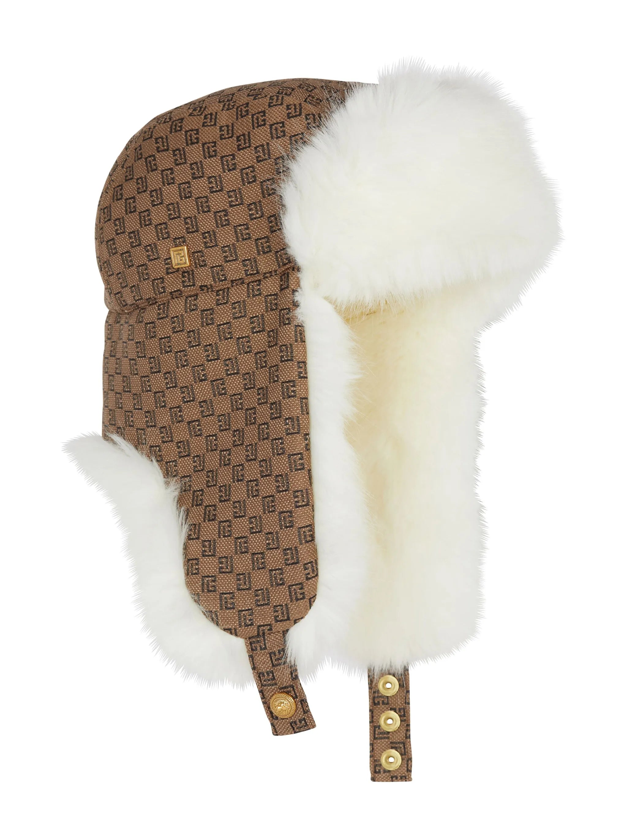 mini monogram-print trapper hat