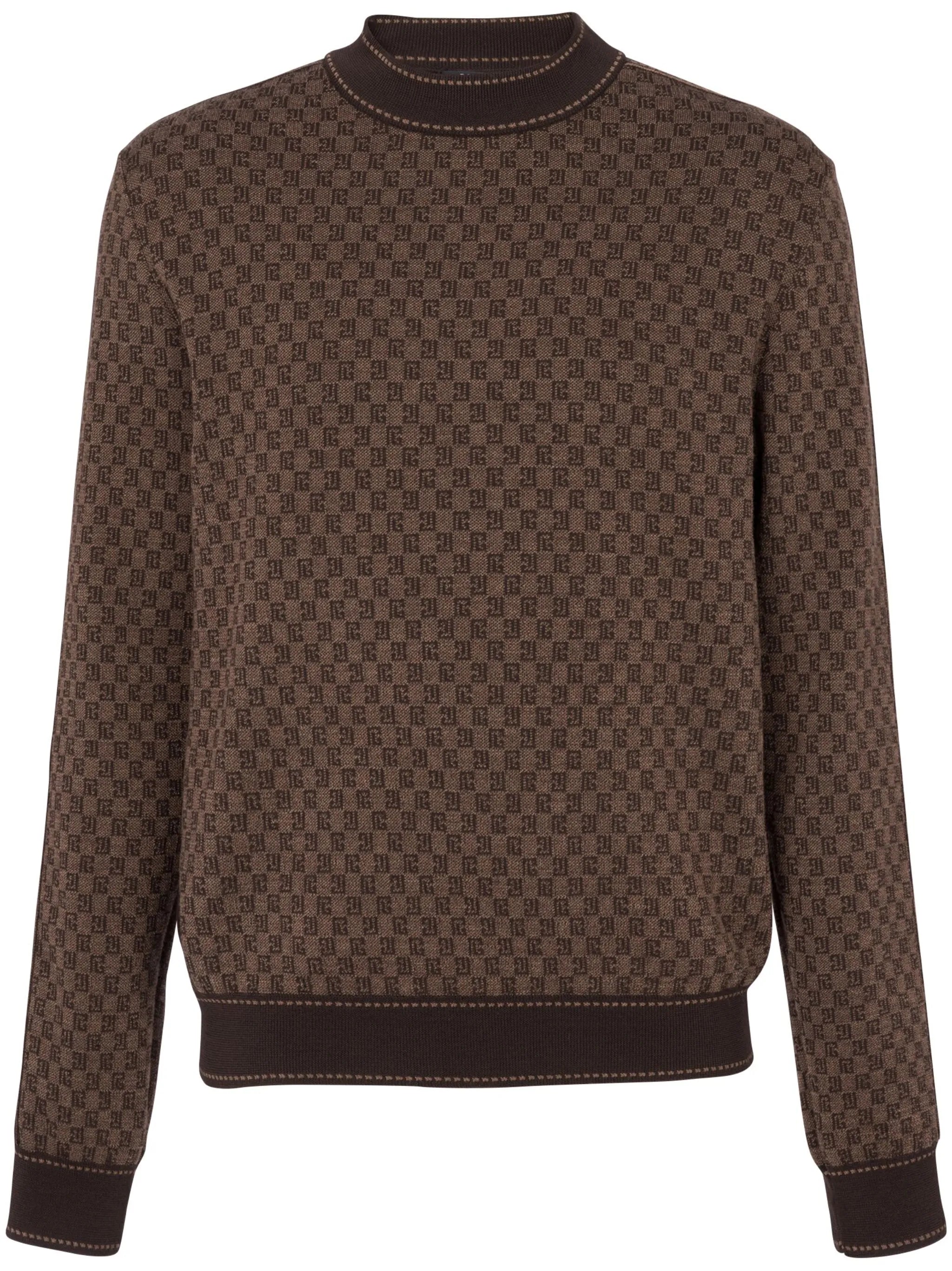 intarsia-knit long-sleeve jumper