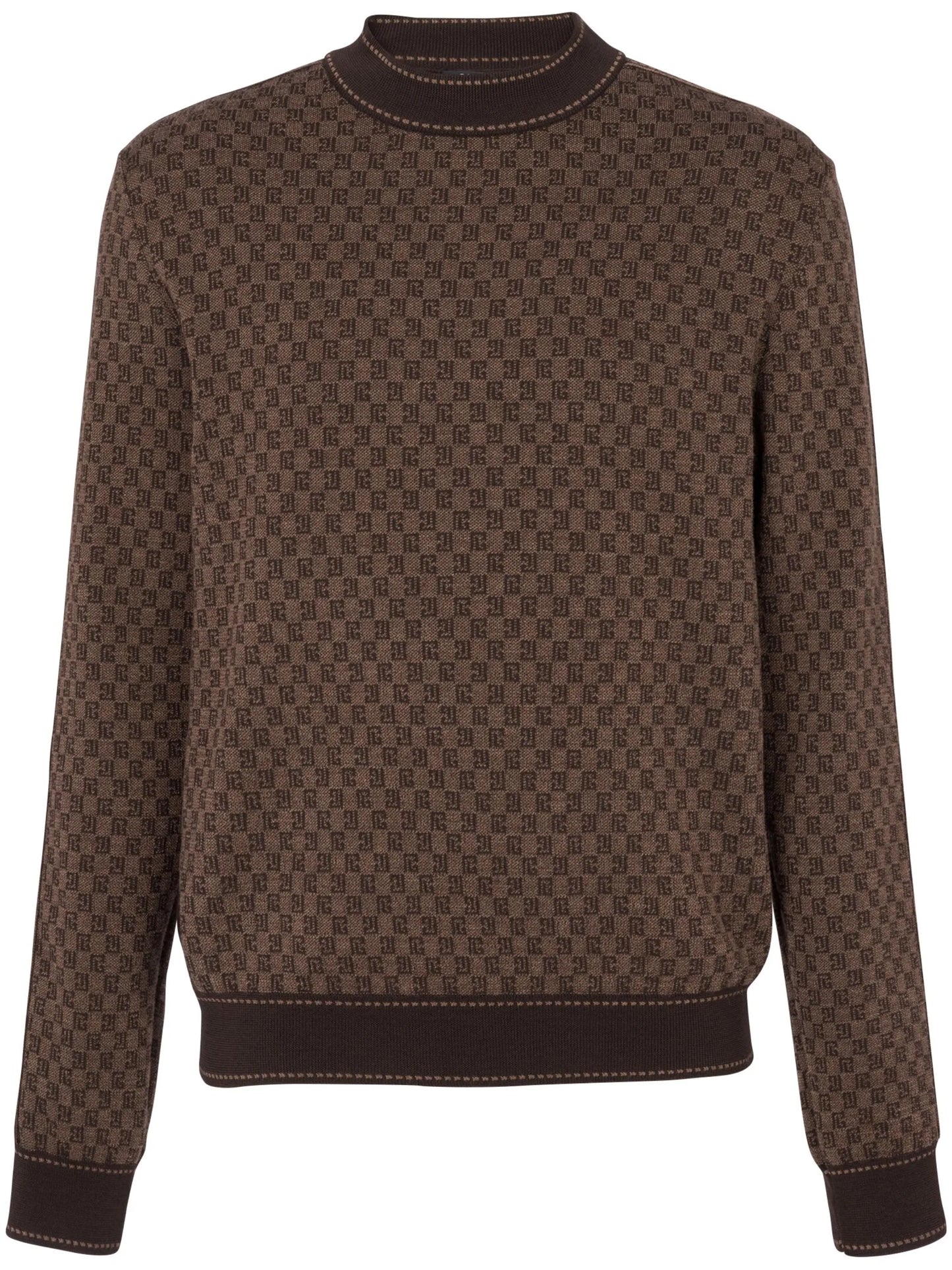 intarsia-knit long-sleeve jumper