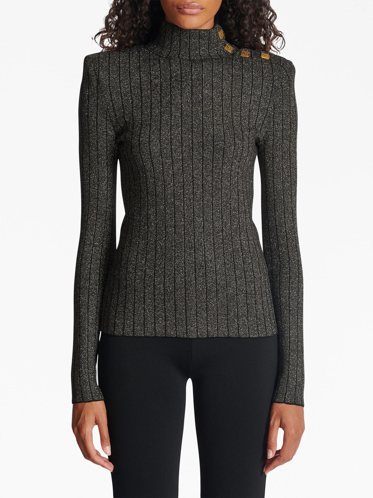 long-sleeve knitted jumper