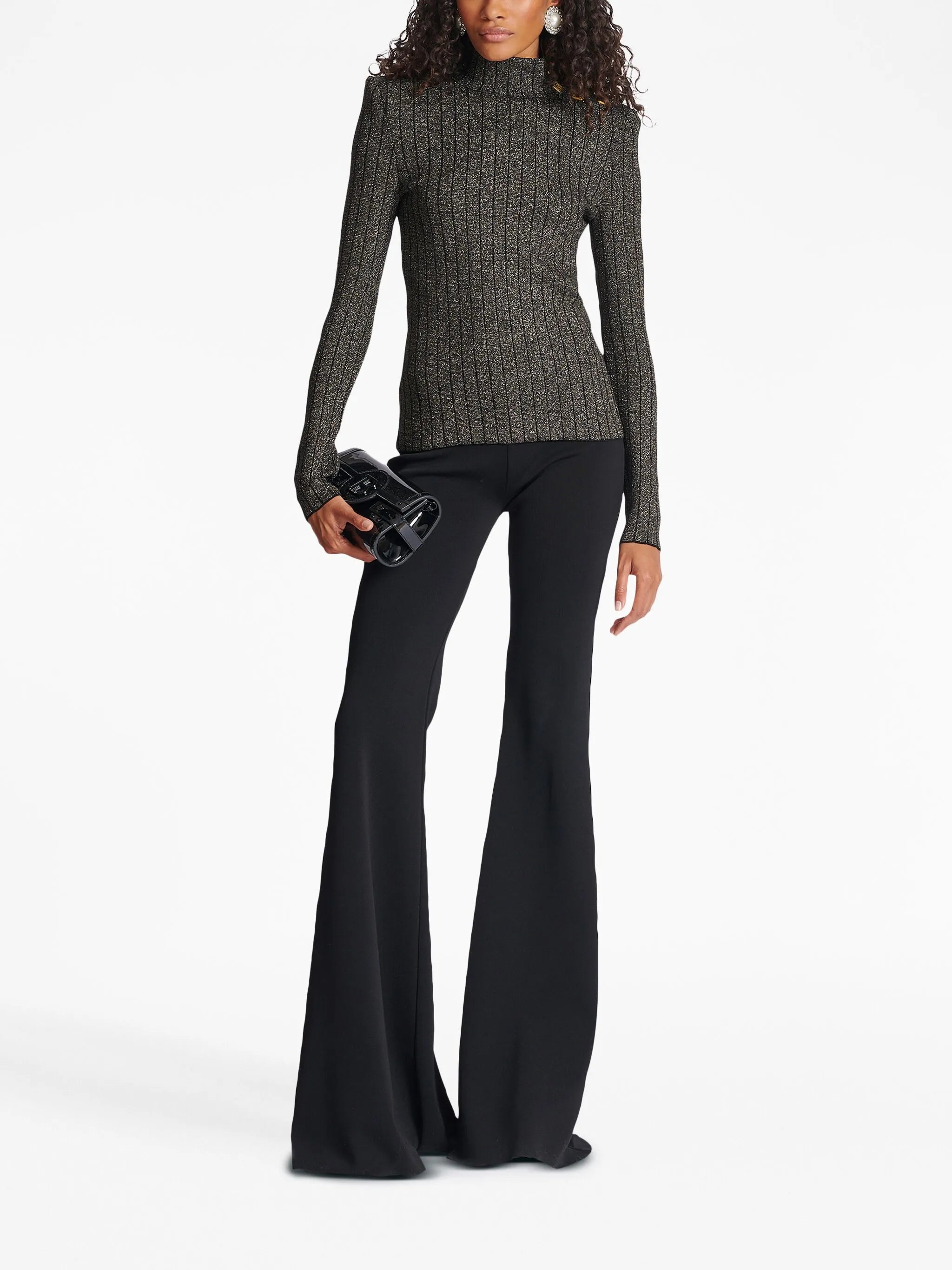 long-sleeve knitted jumper