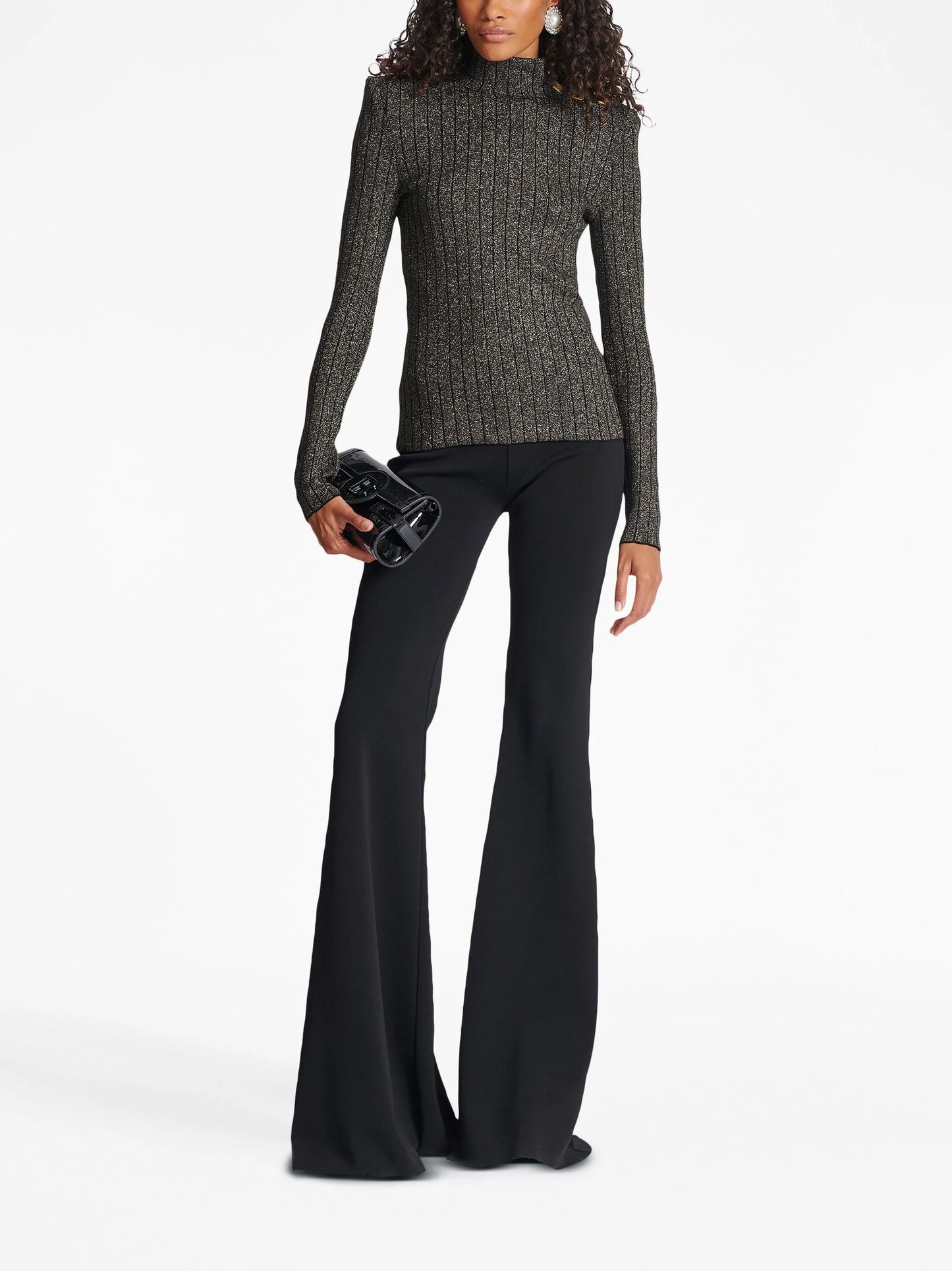 long-sleeve knitted jumper