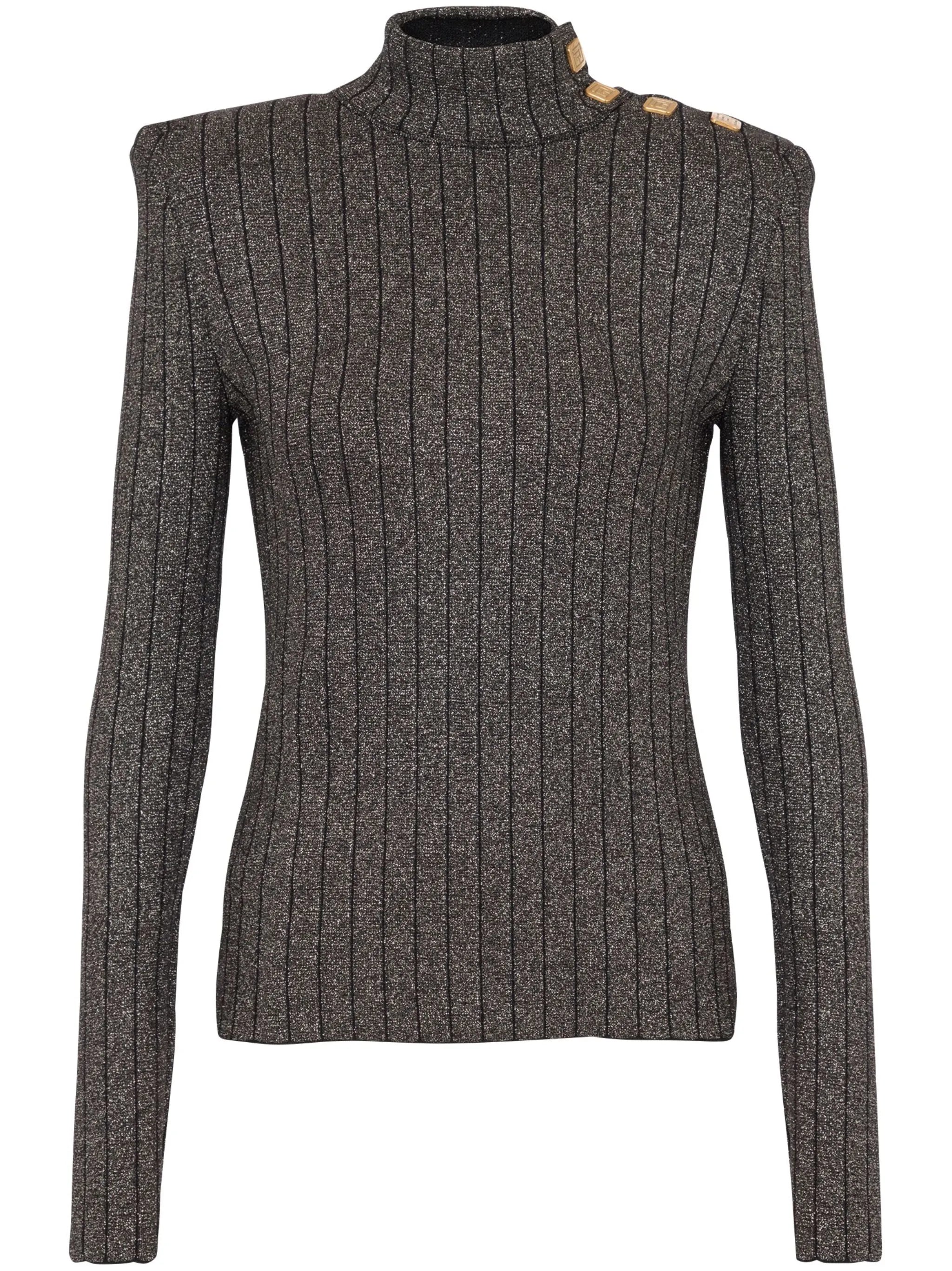 long-sleeve knitted jumper