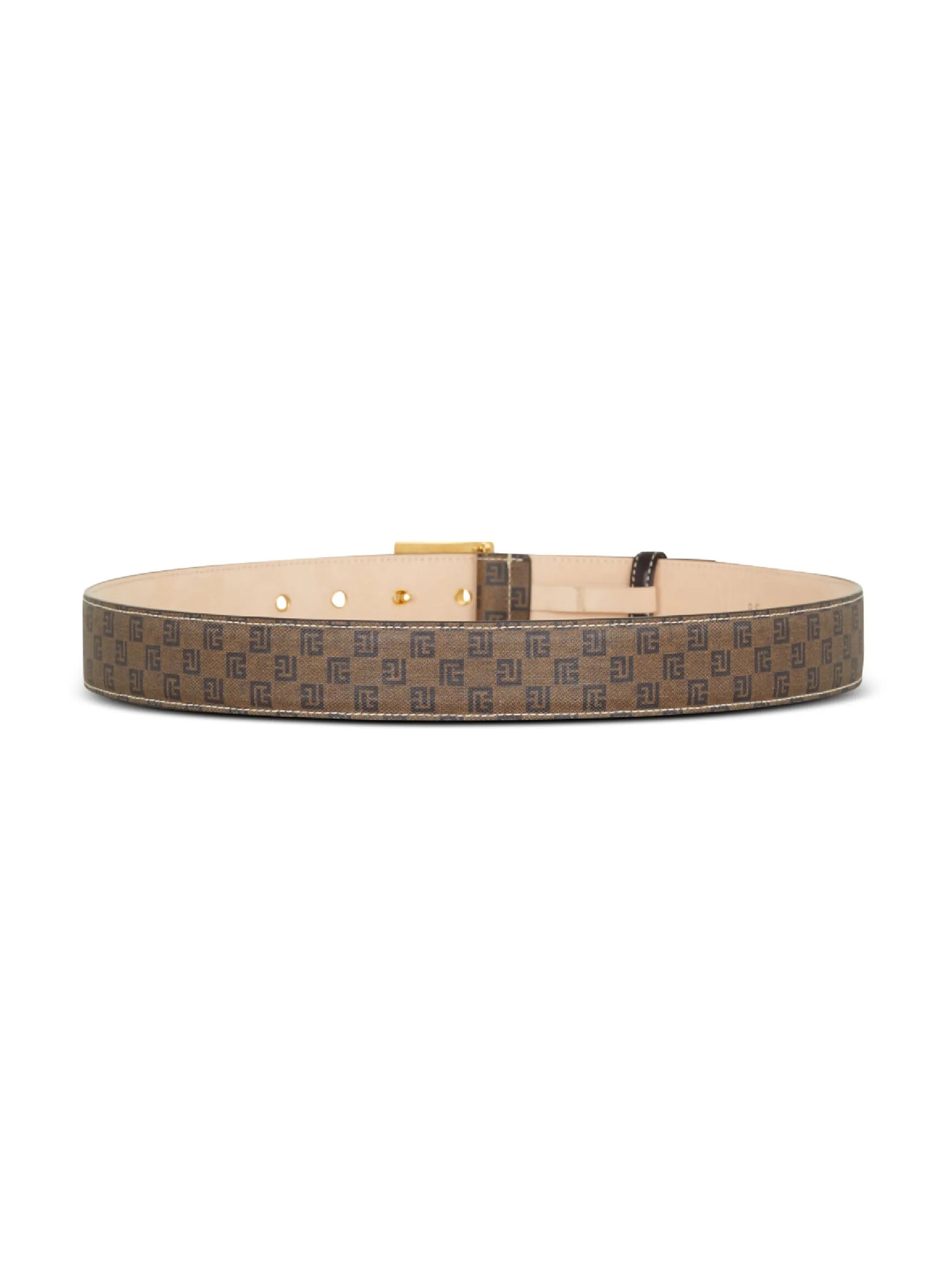 monogram canvas buckled belt