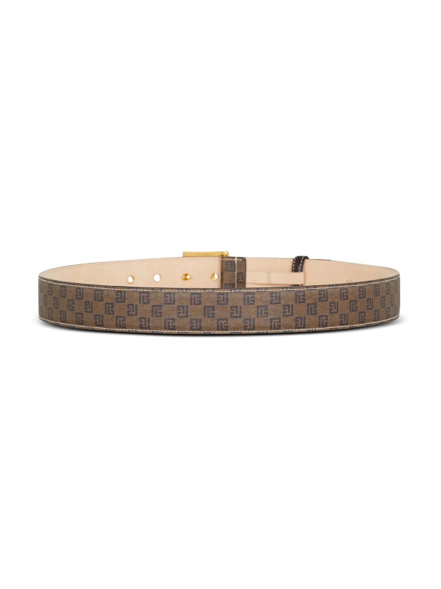 monogram canvas buckled belt