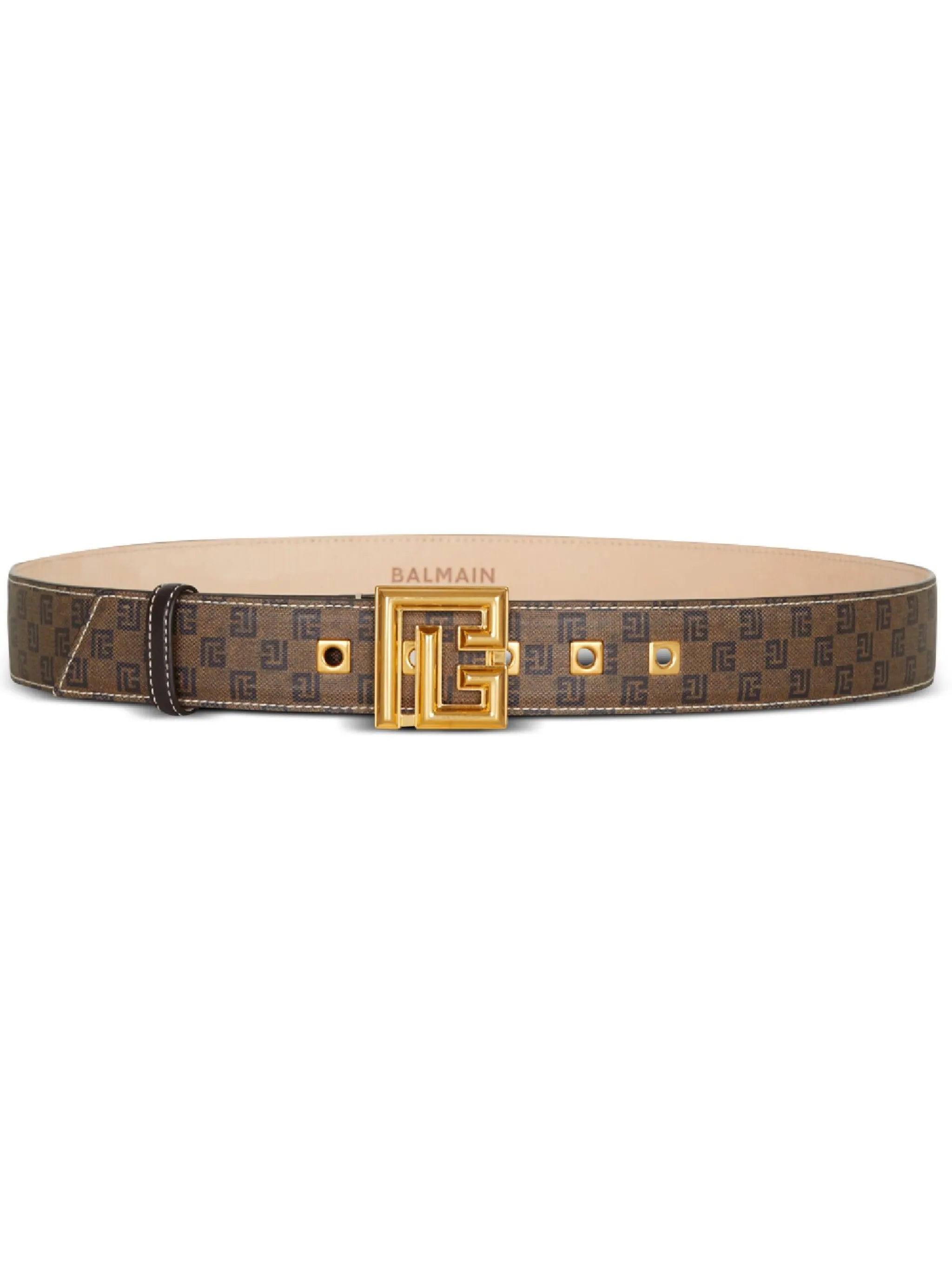 monogram canvas buckled belt