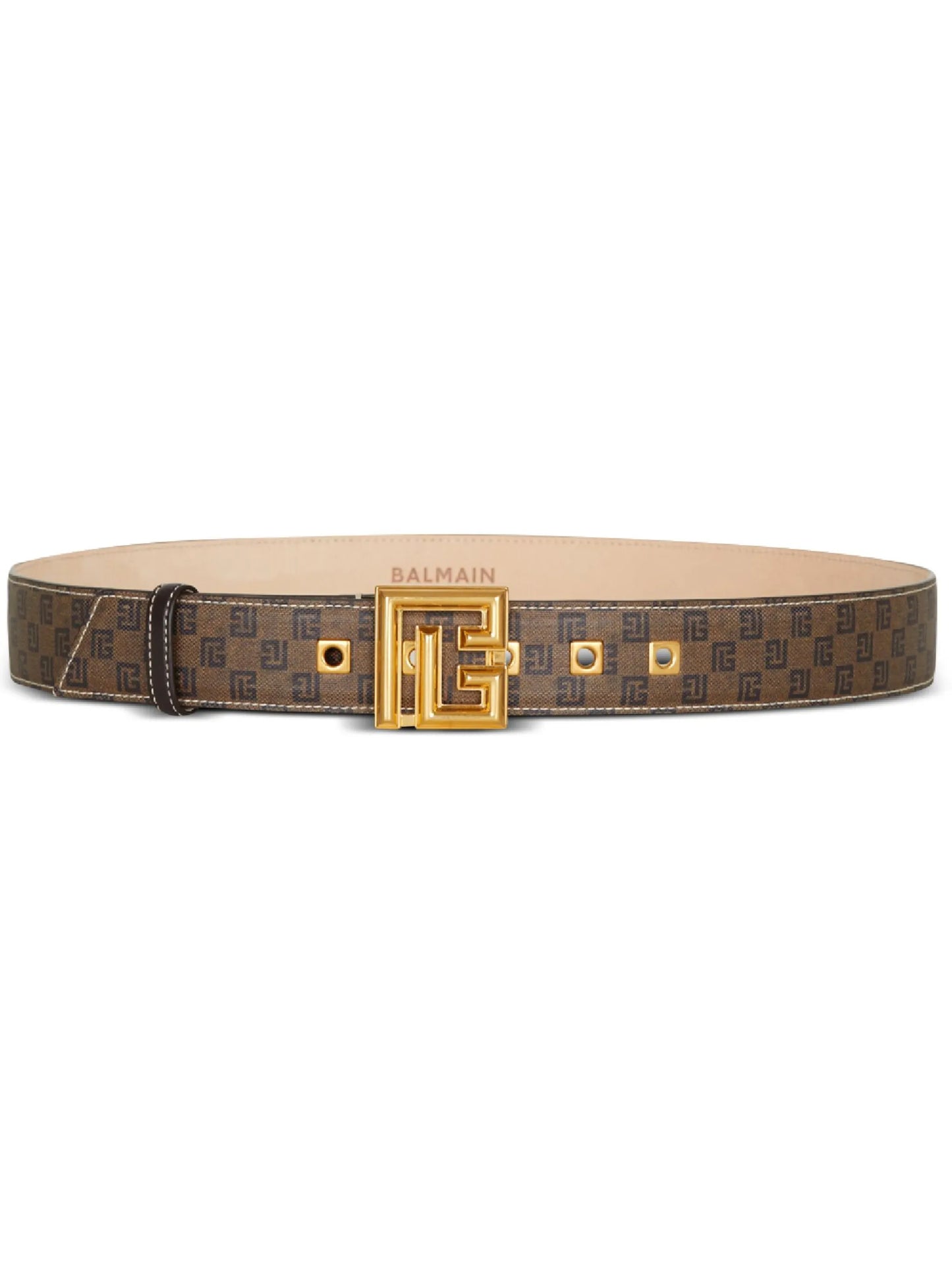 monogram canvas buckled belt