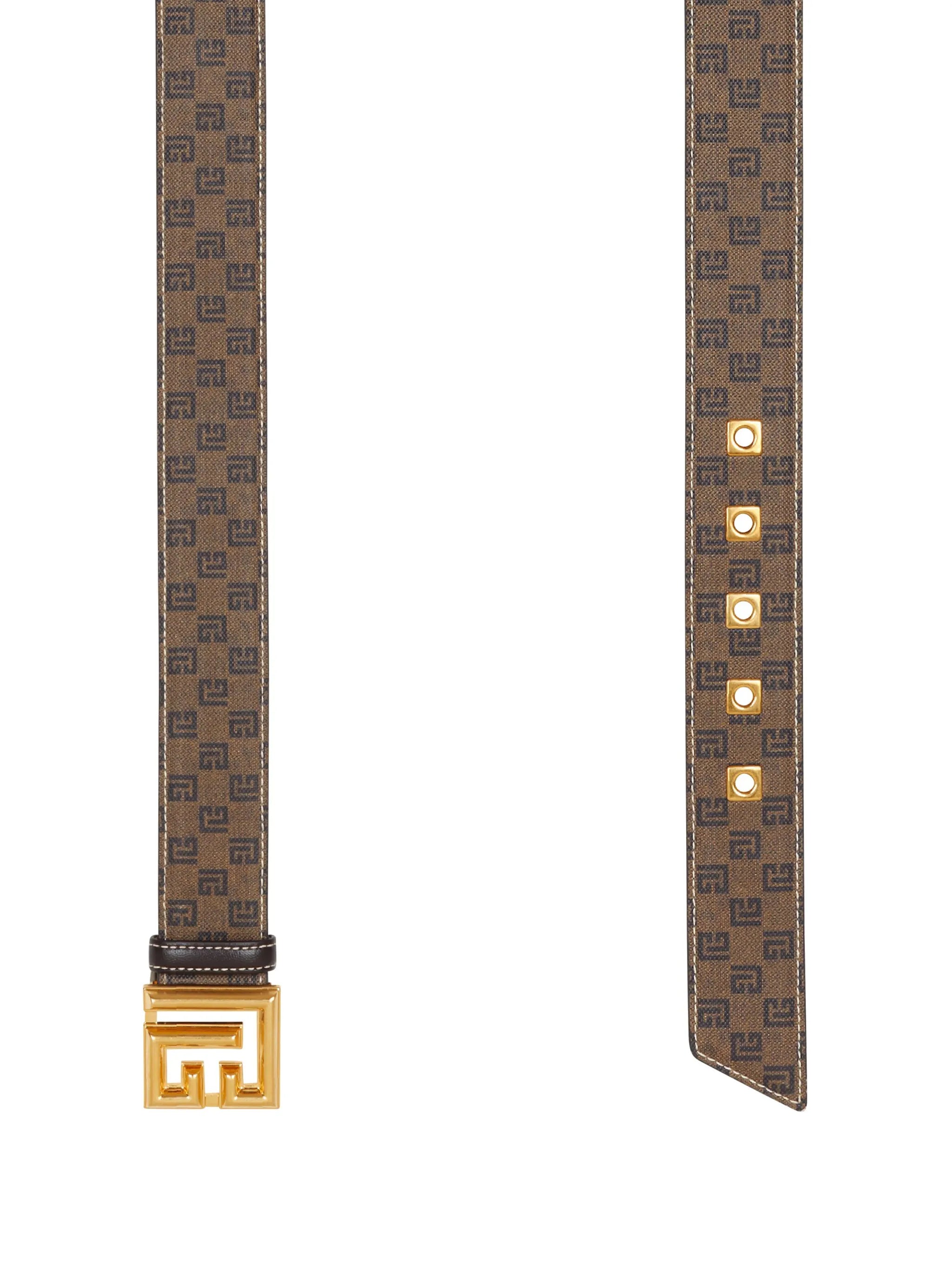 monogram canvas buckled belt