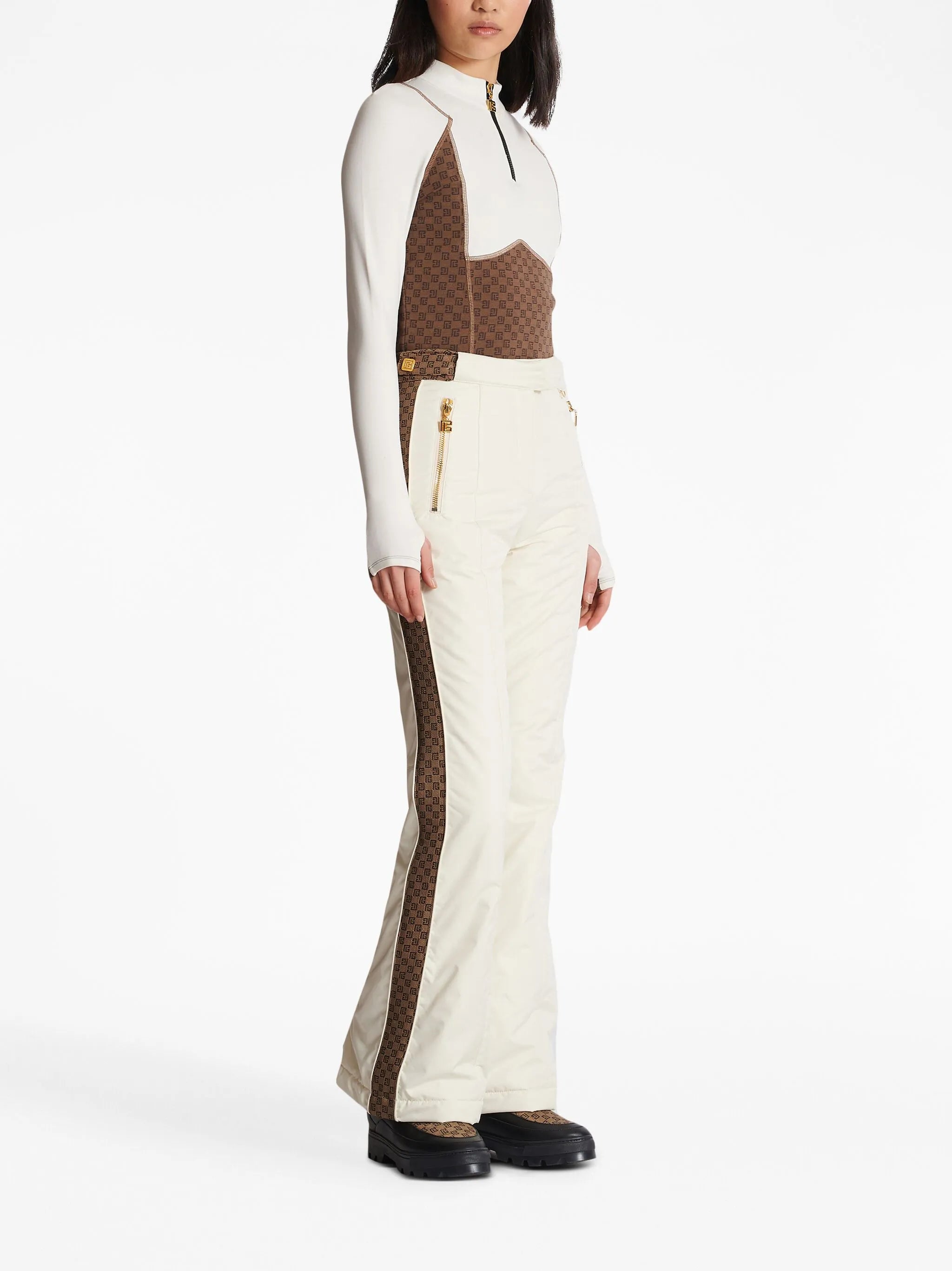 monogram-stripes ski trousers