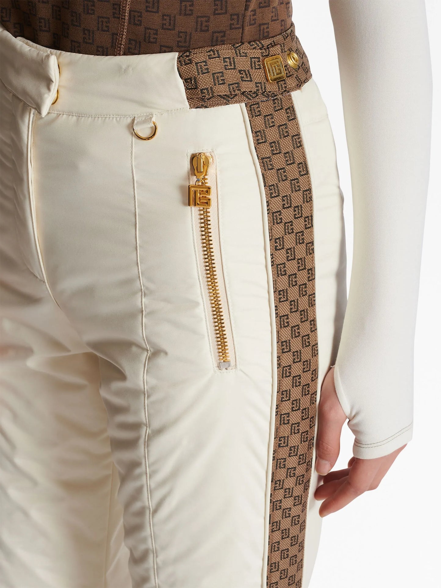 monogram-stripes ski trousers