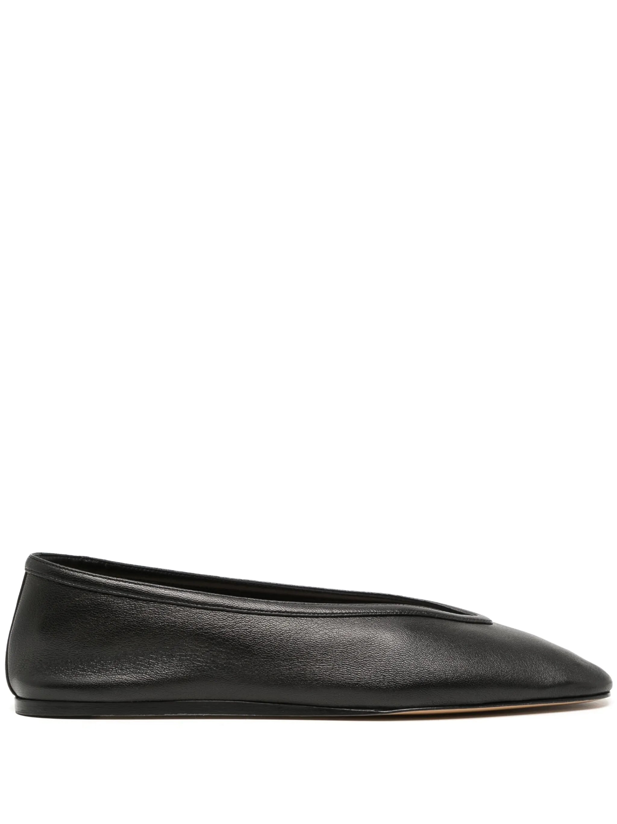 Luna slippers in black leather