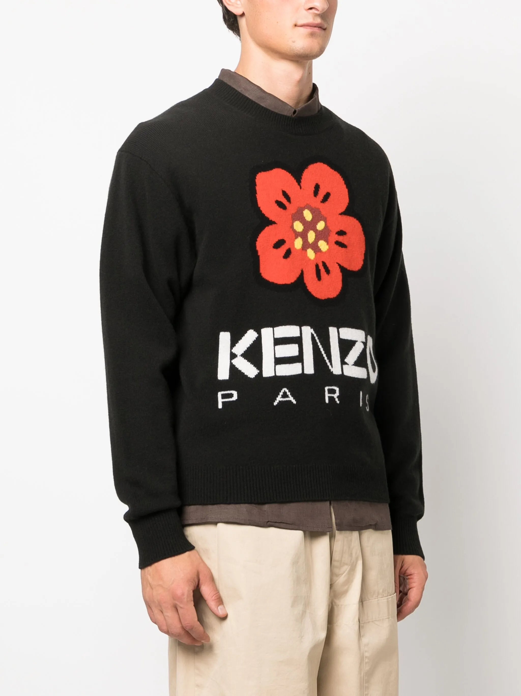 Boke Flower-motif wool jumper