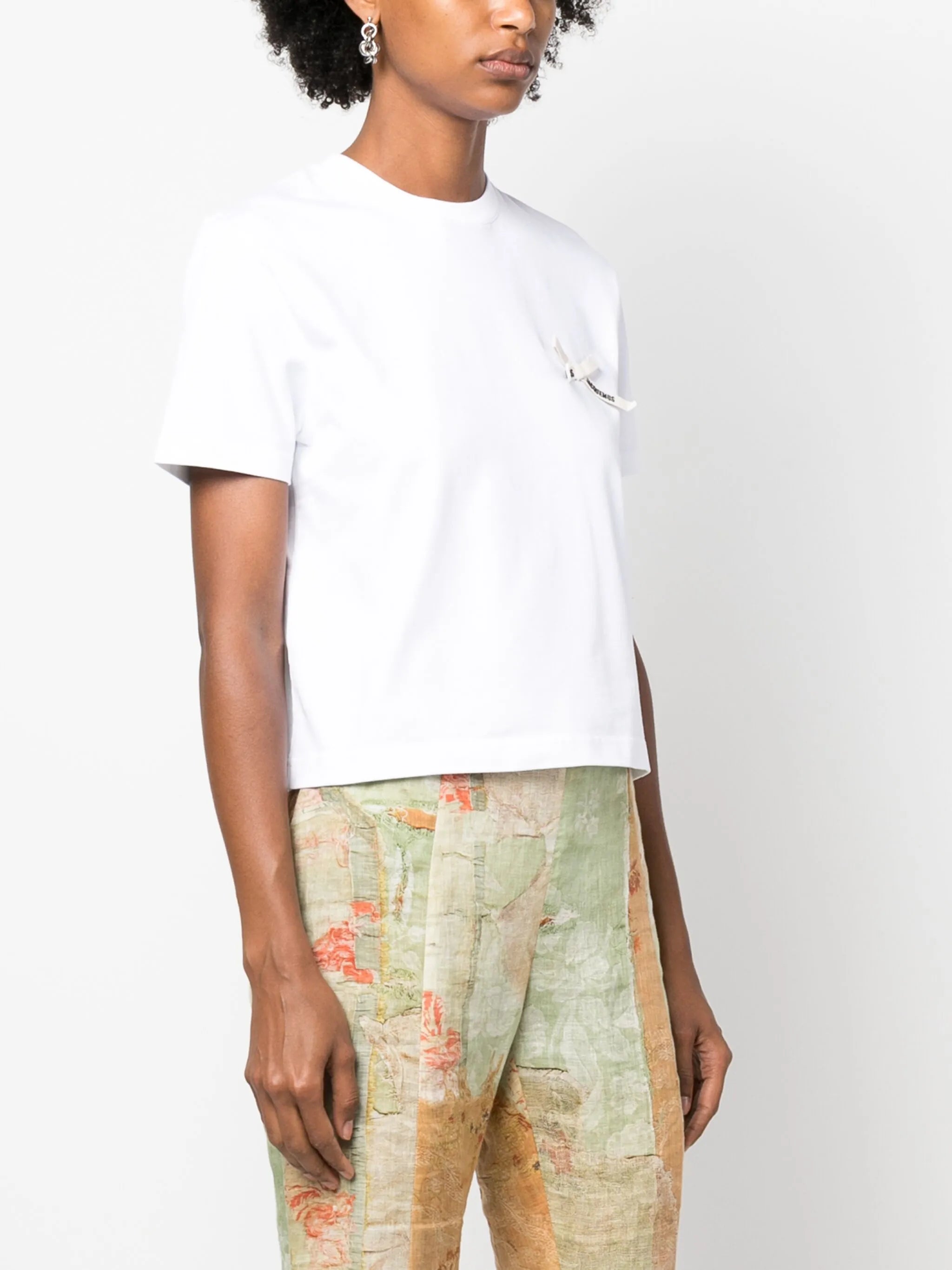 Le T-shirt Noeud logo-appliqué top