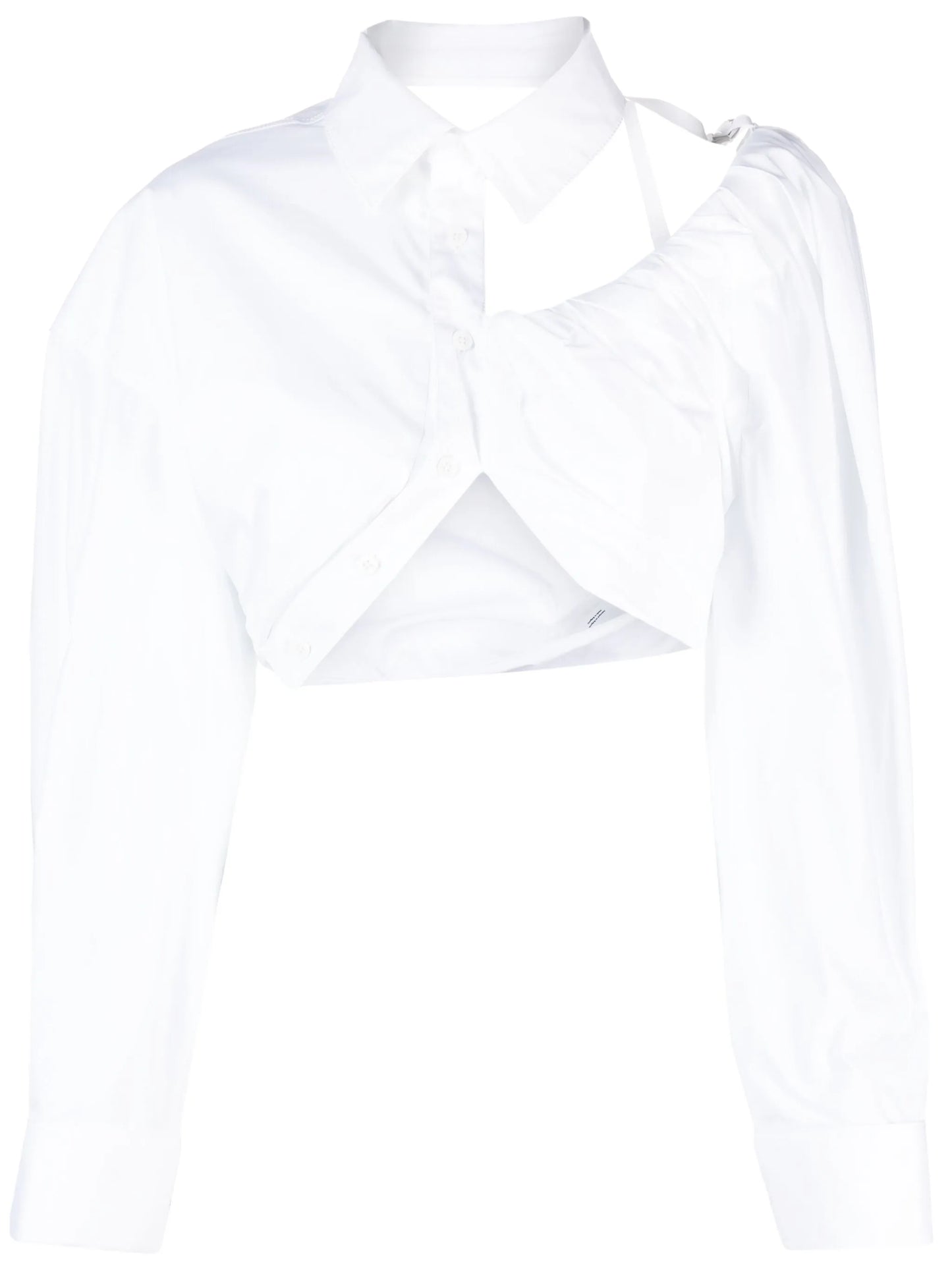 La Galliga asymmetric cropped shirt