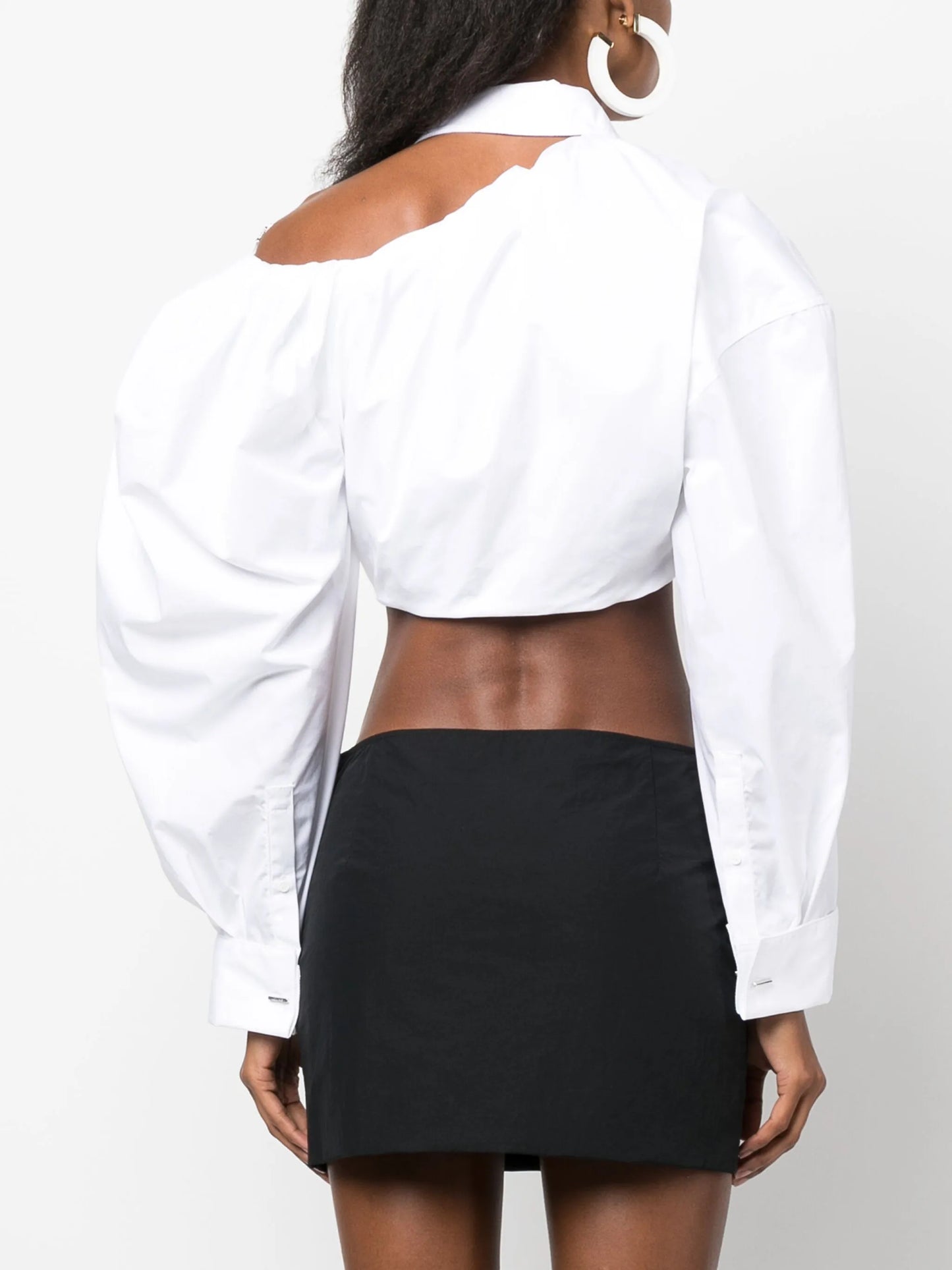 La Galliga asymmetric cropped shirt
