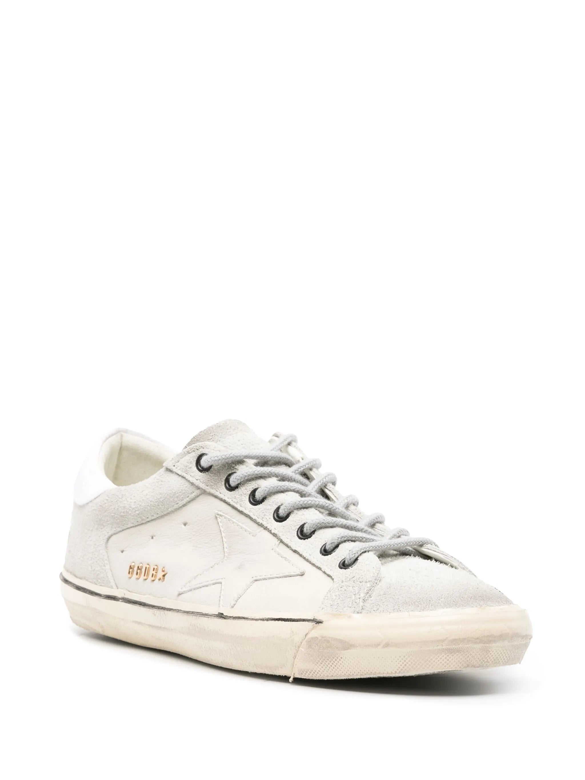 Super-Star distressed leather sneakers