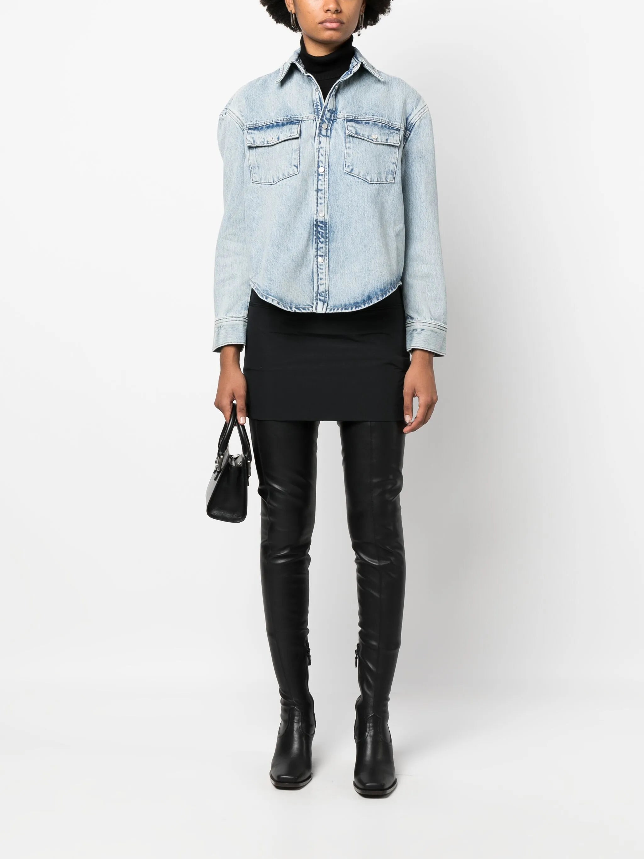 press-stud denim jacket