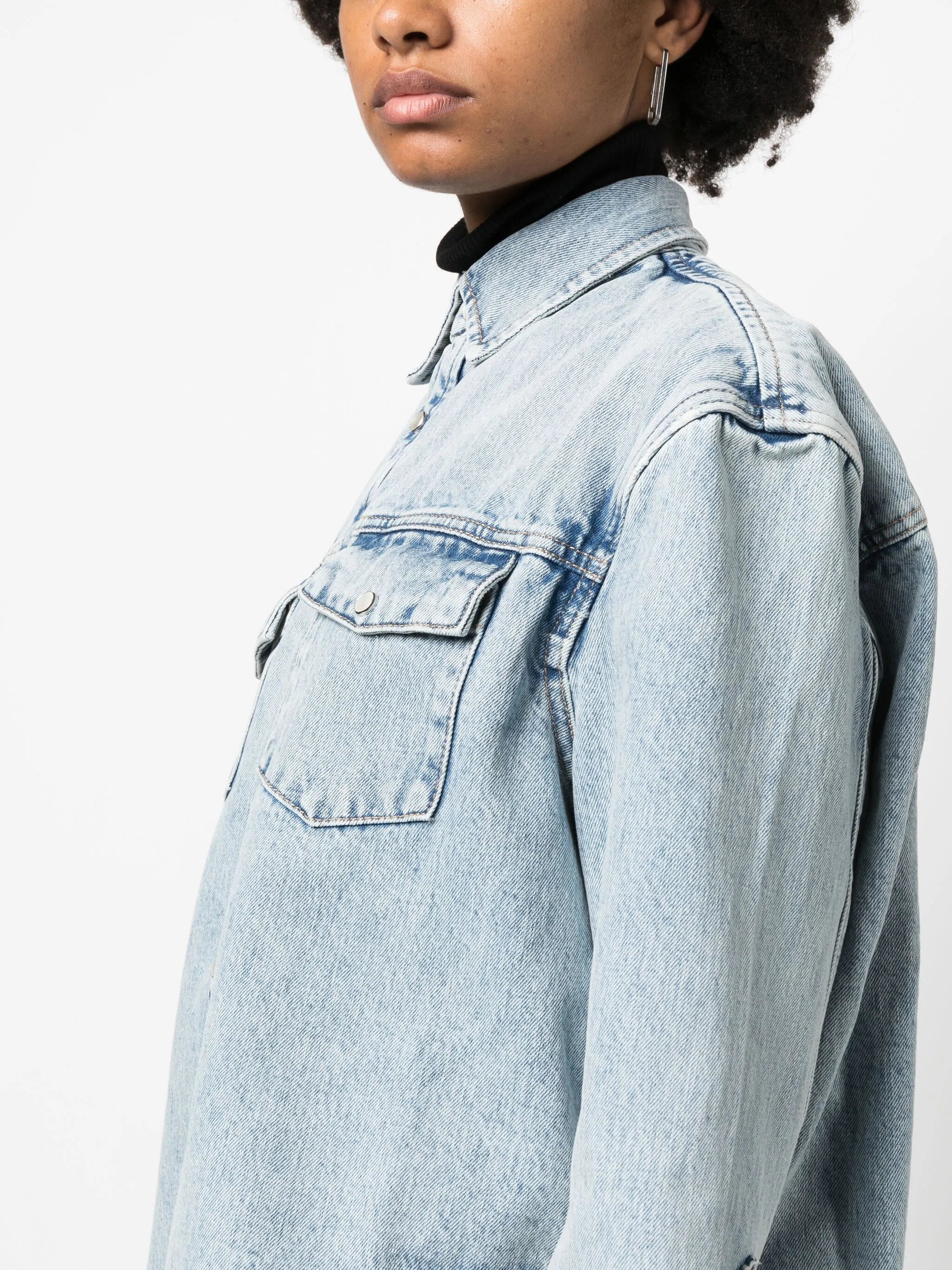 press-stud denim jacket