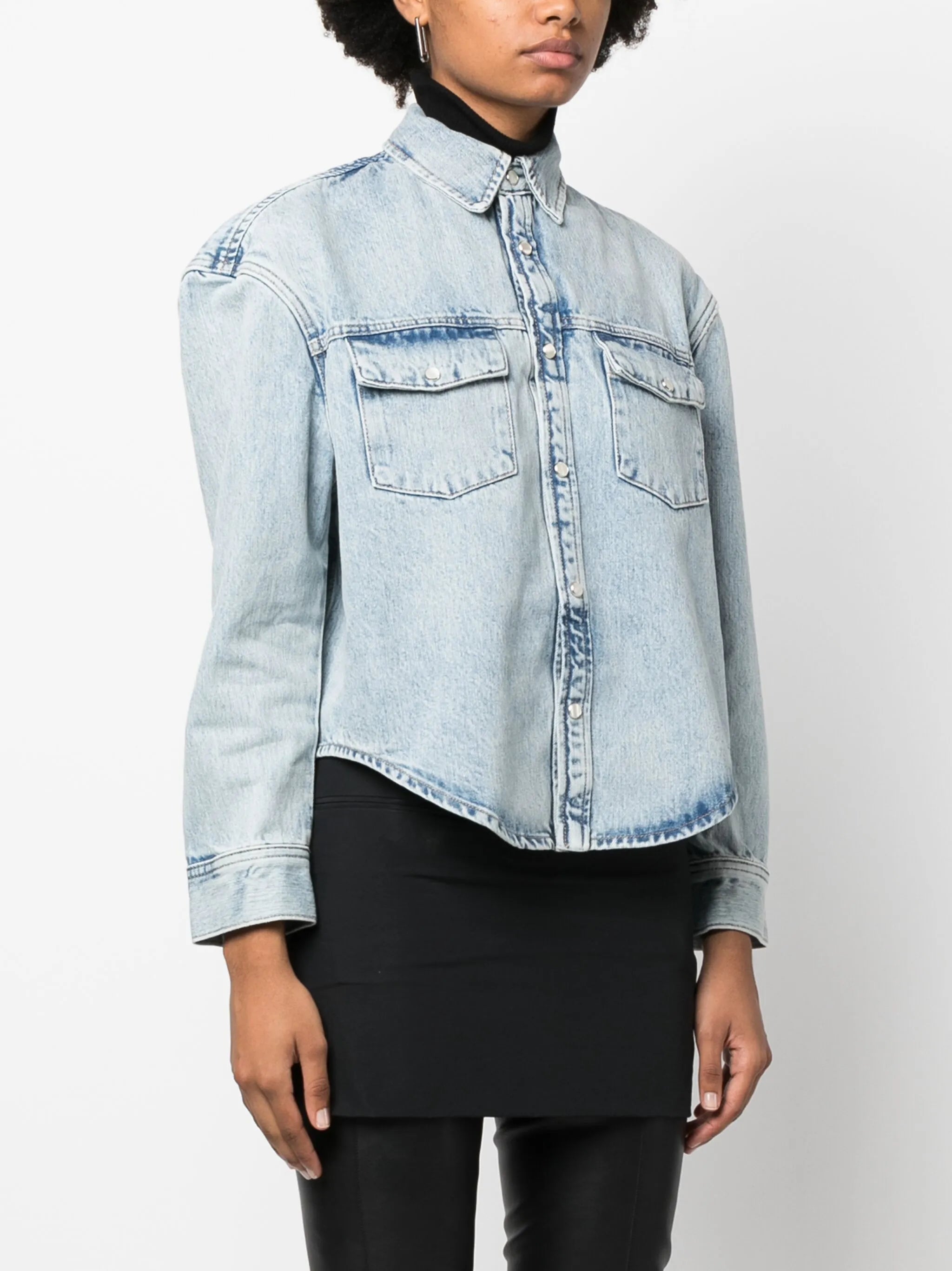 press-stud denim jacket
