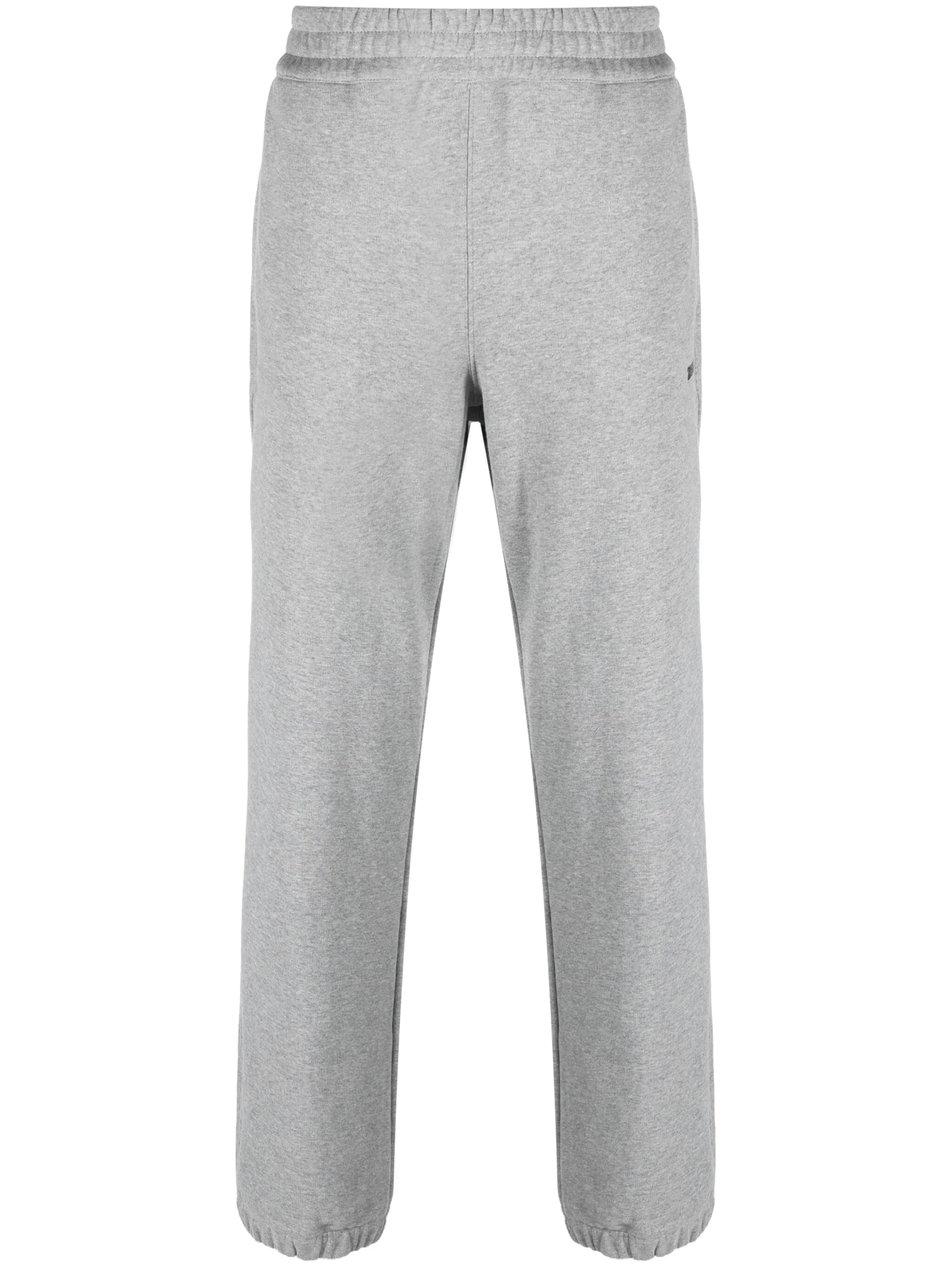 logo-embossed cotton track pants