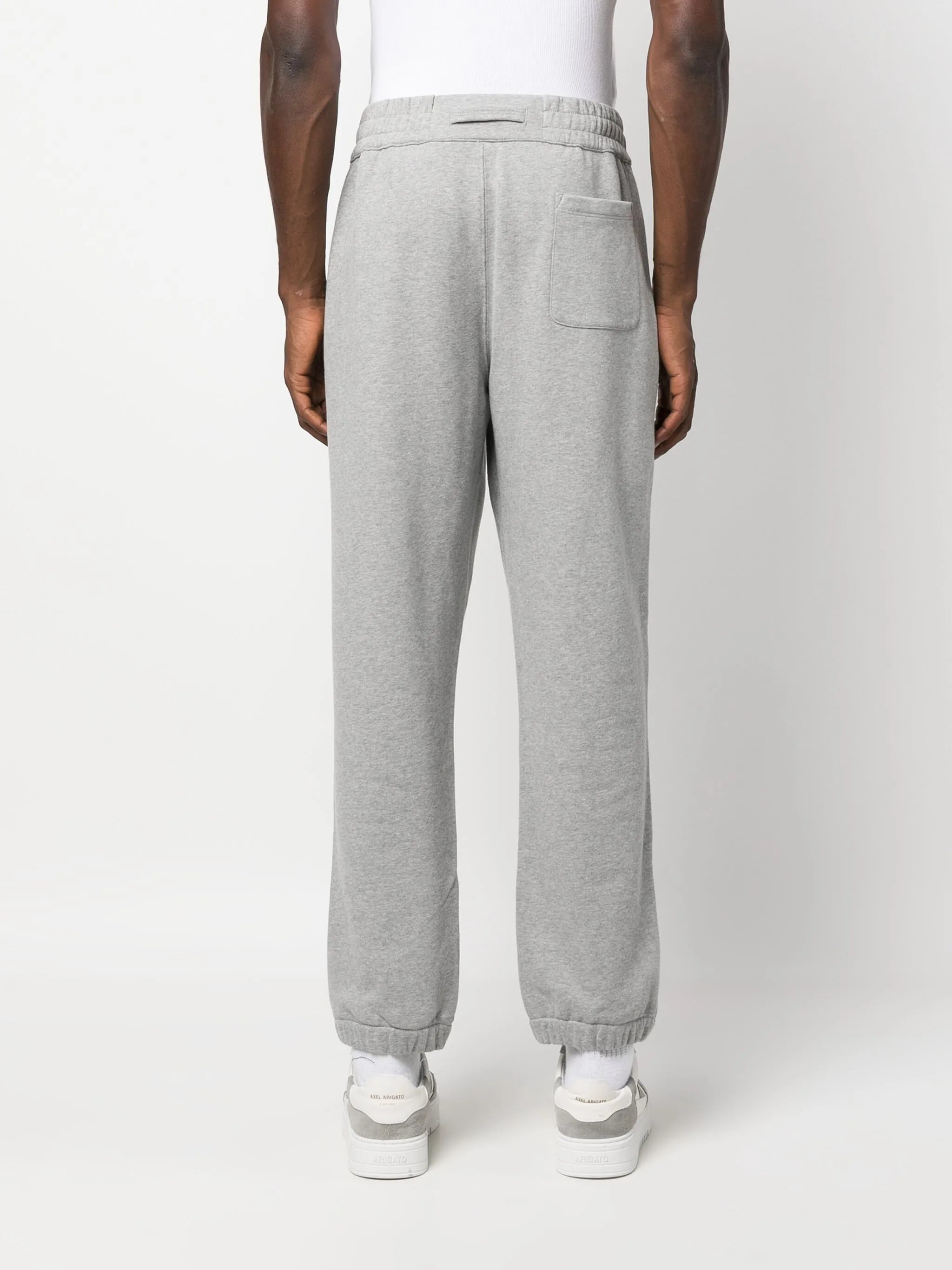 logo-embossed cotton track pants