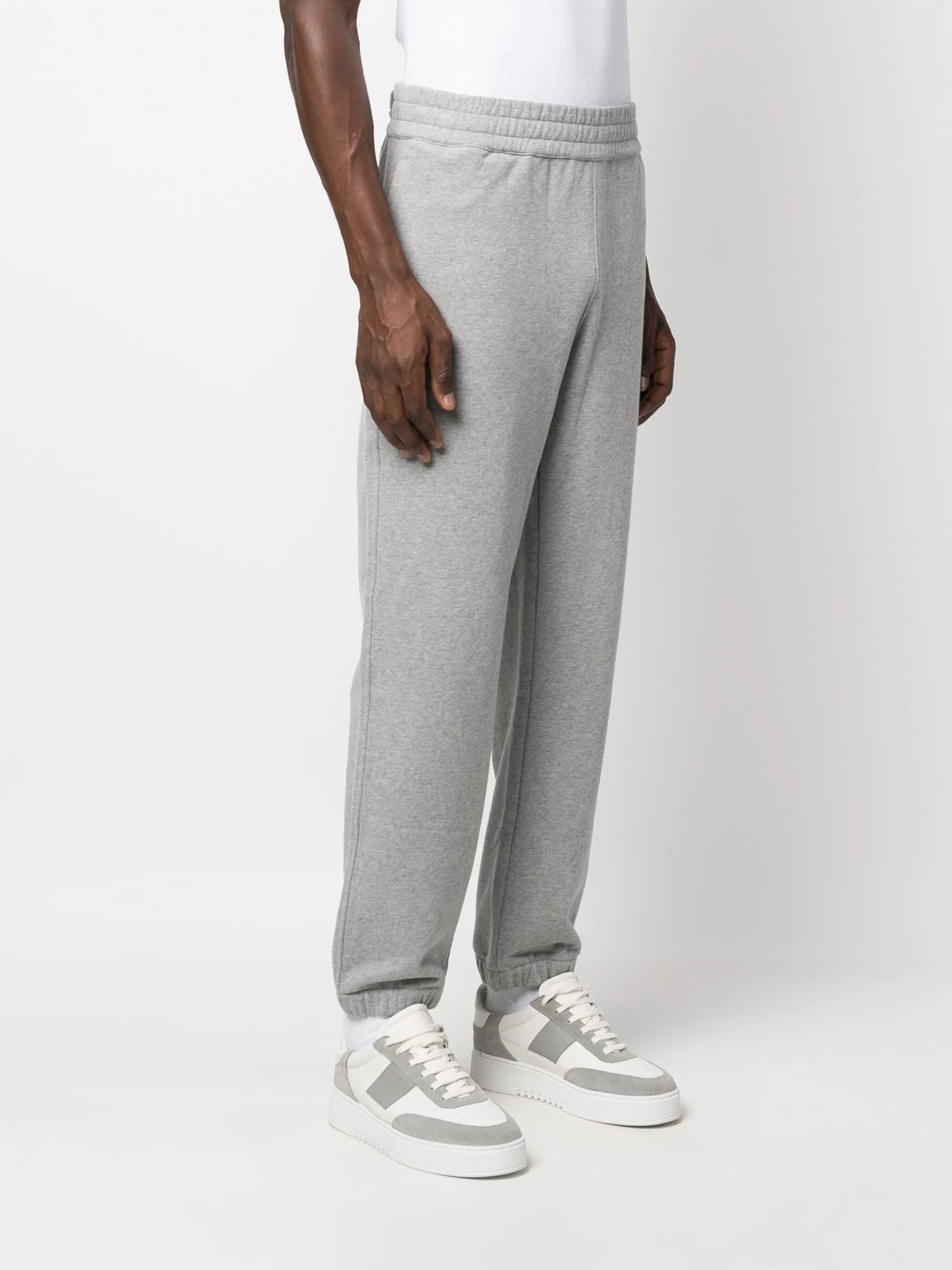 logo-embossed cotton track pants