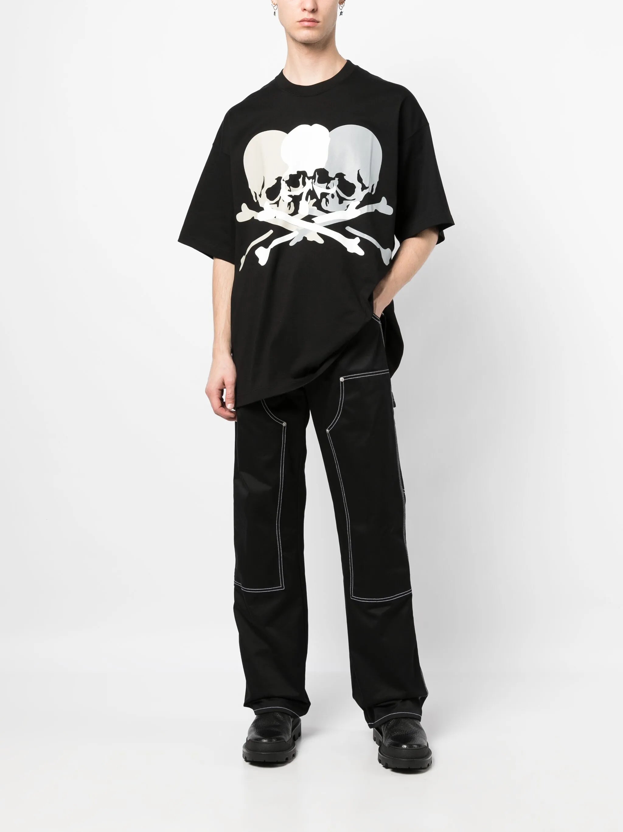 skull-print cotton T-shirt