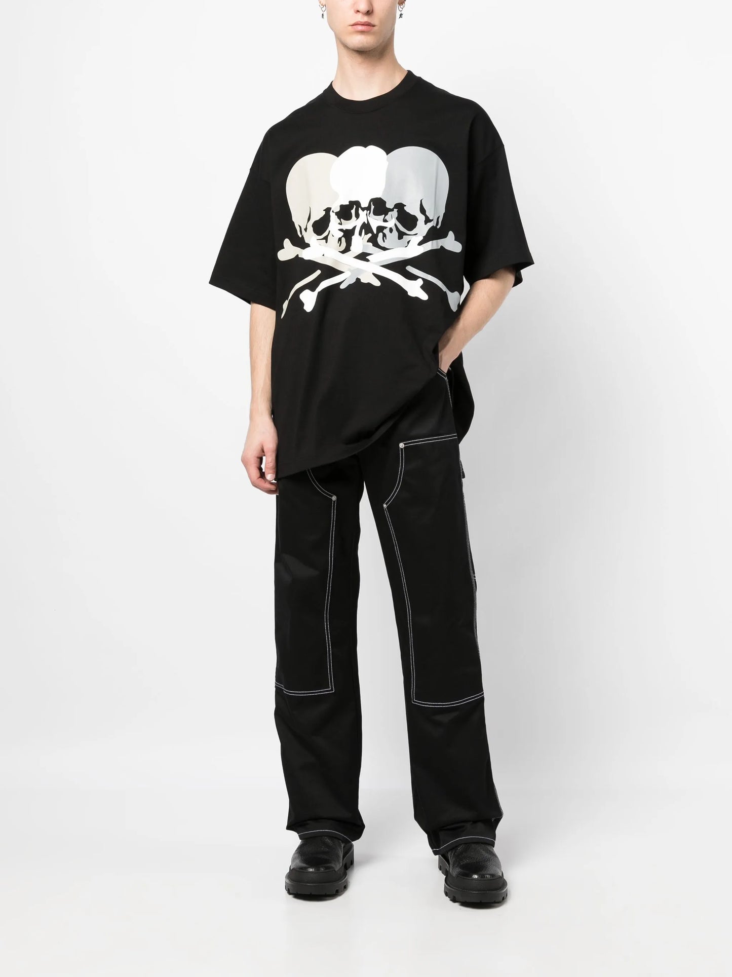 skull-print cotton T-shirt