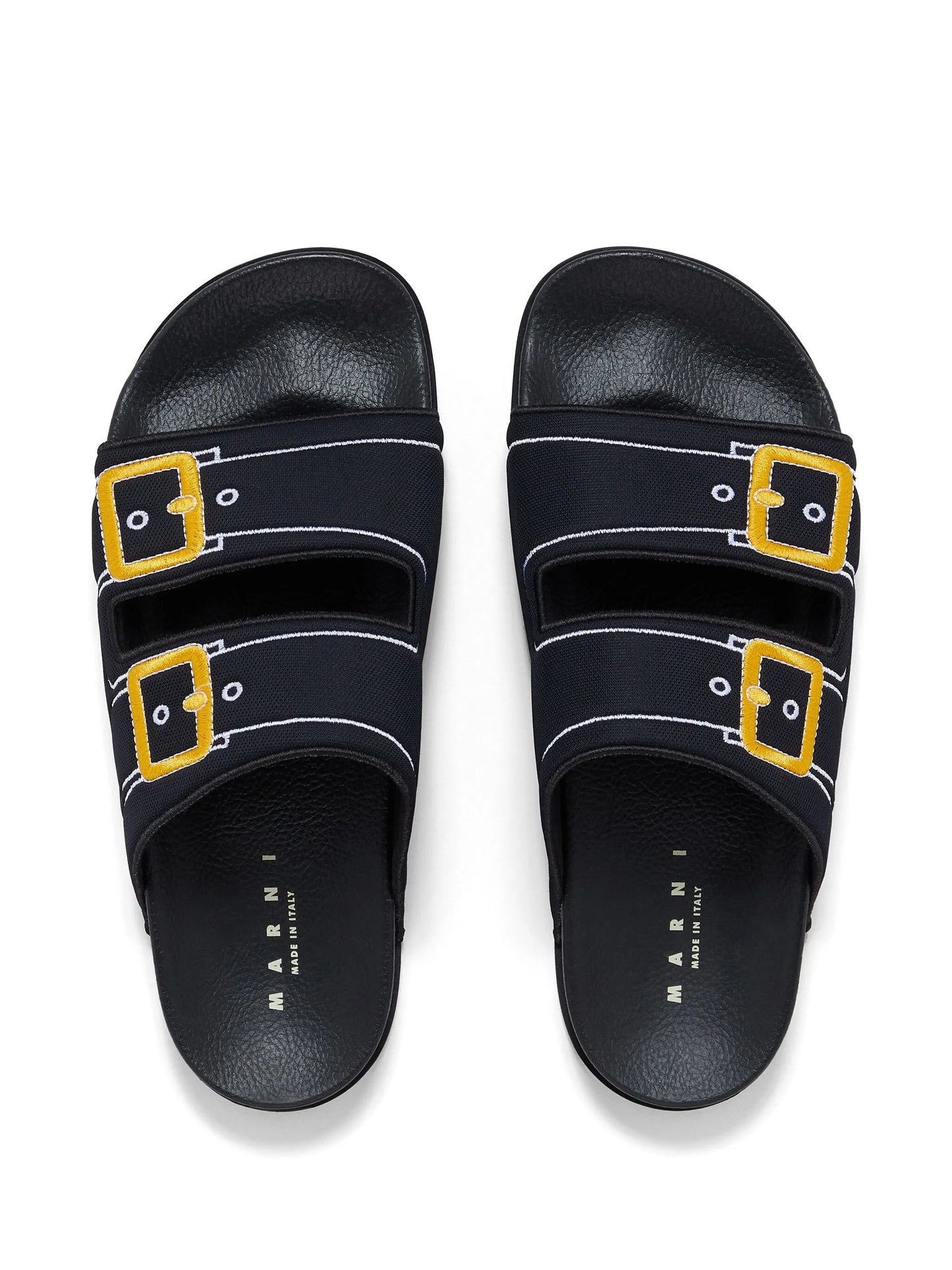embroidered slip-on slides