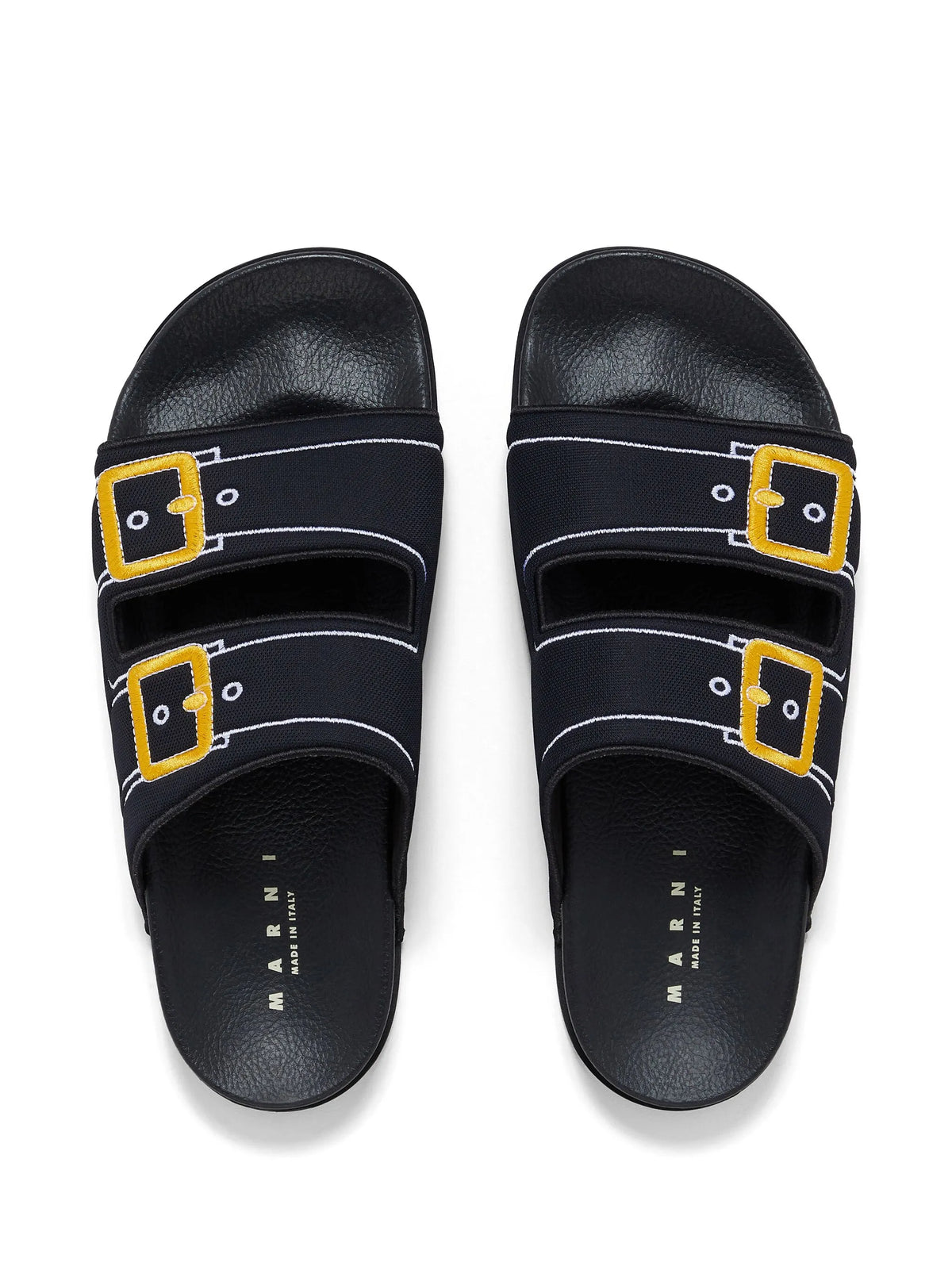 embroidered slip-on slides
