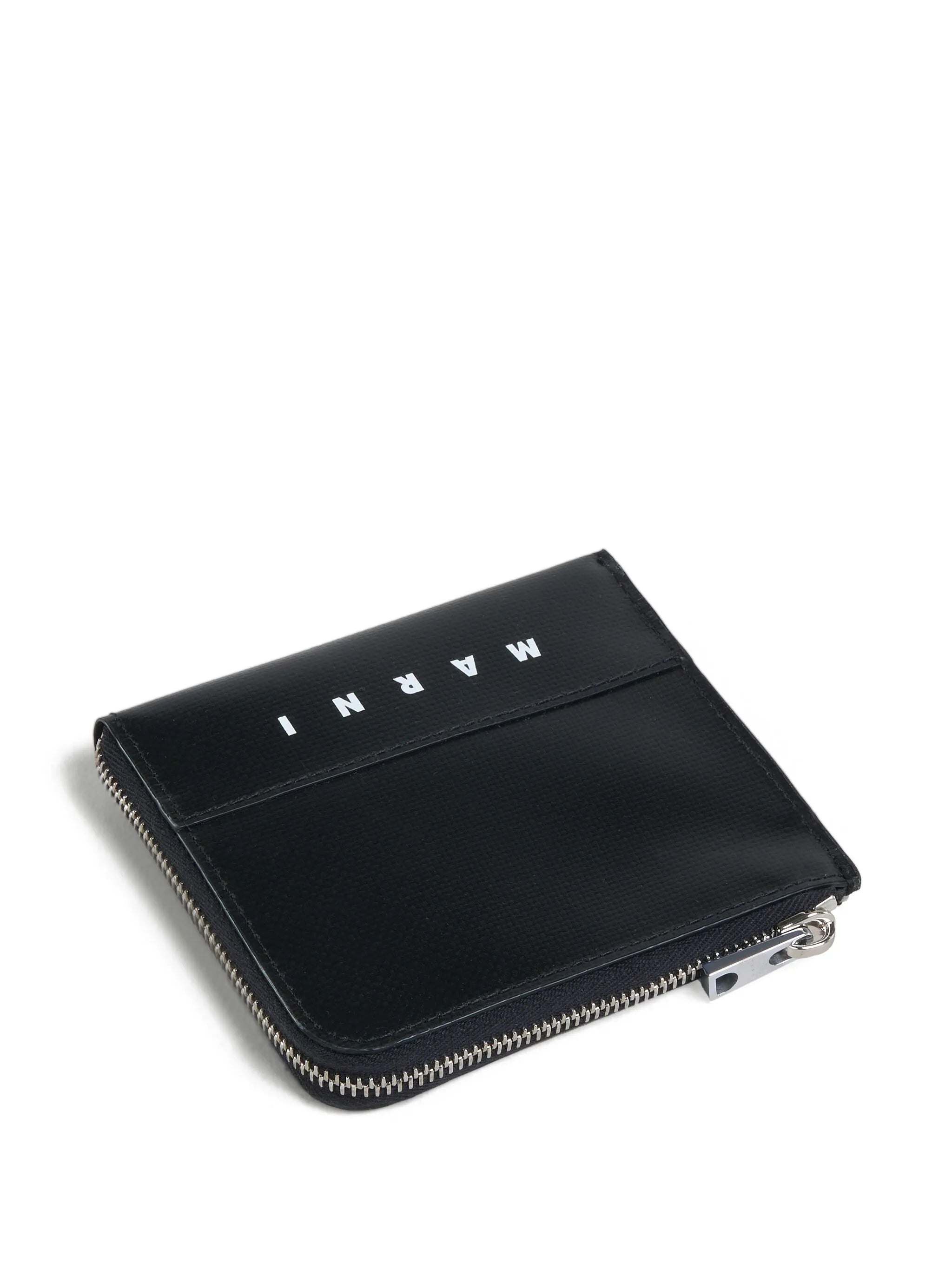 logo-print zip-around wallet