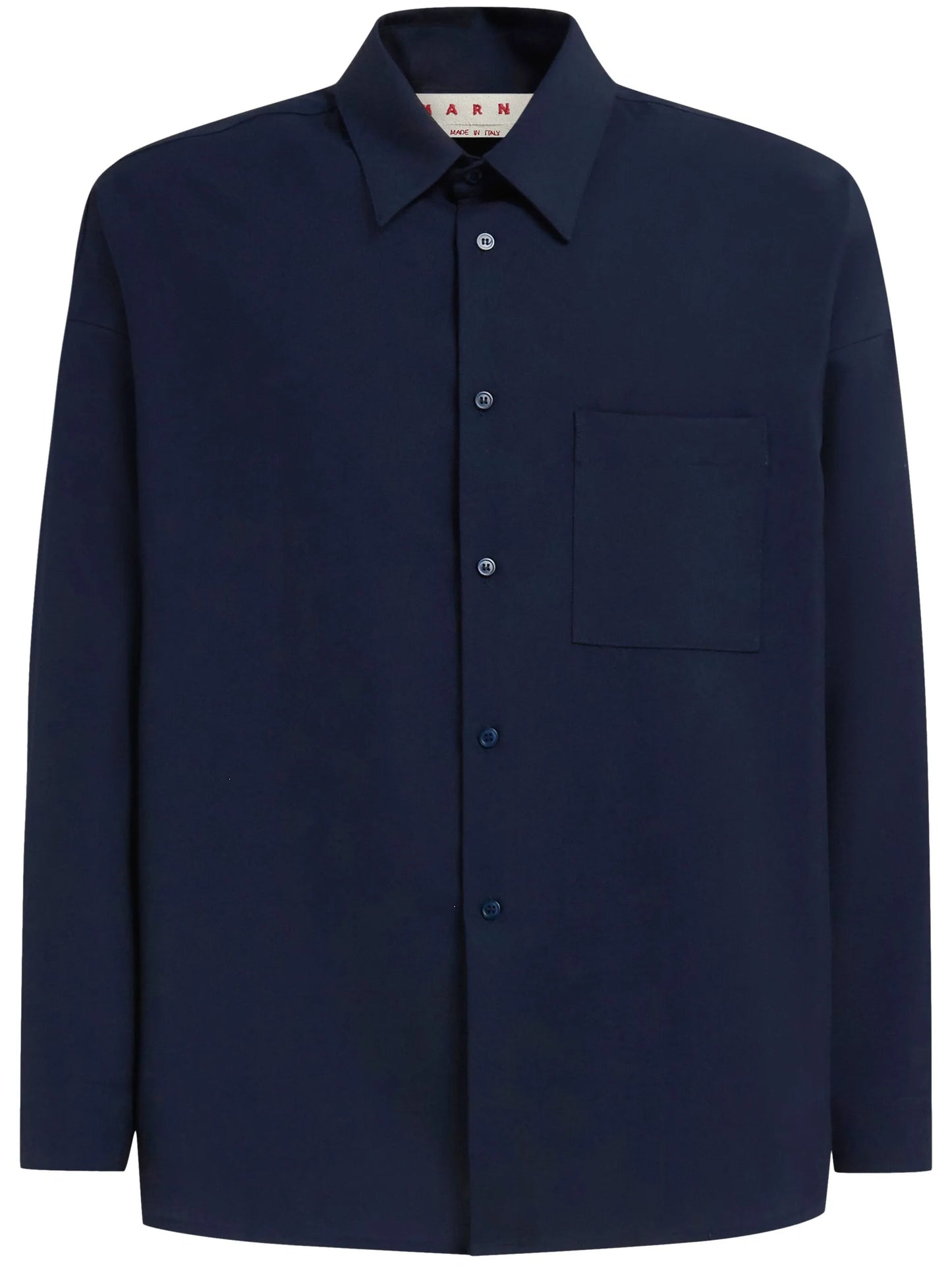 tropical wool long-sleeved shirt