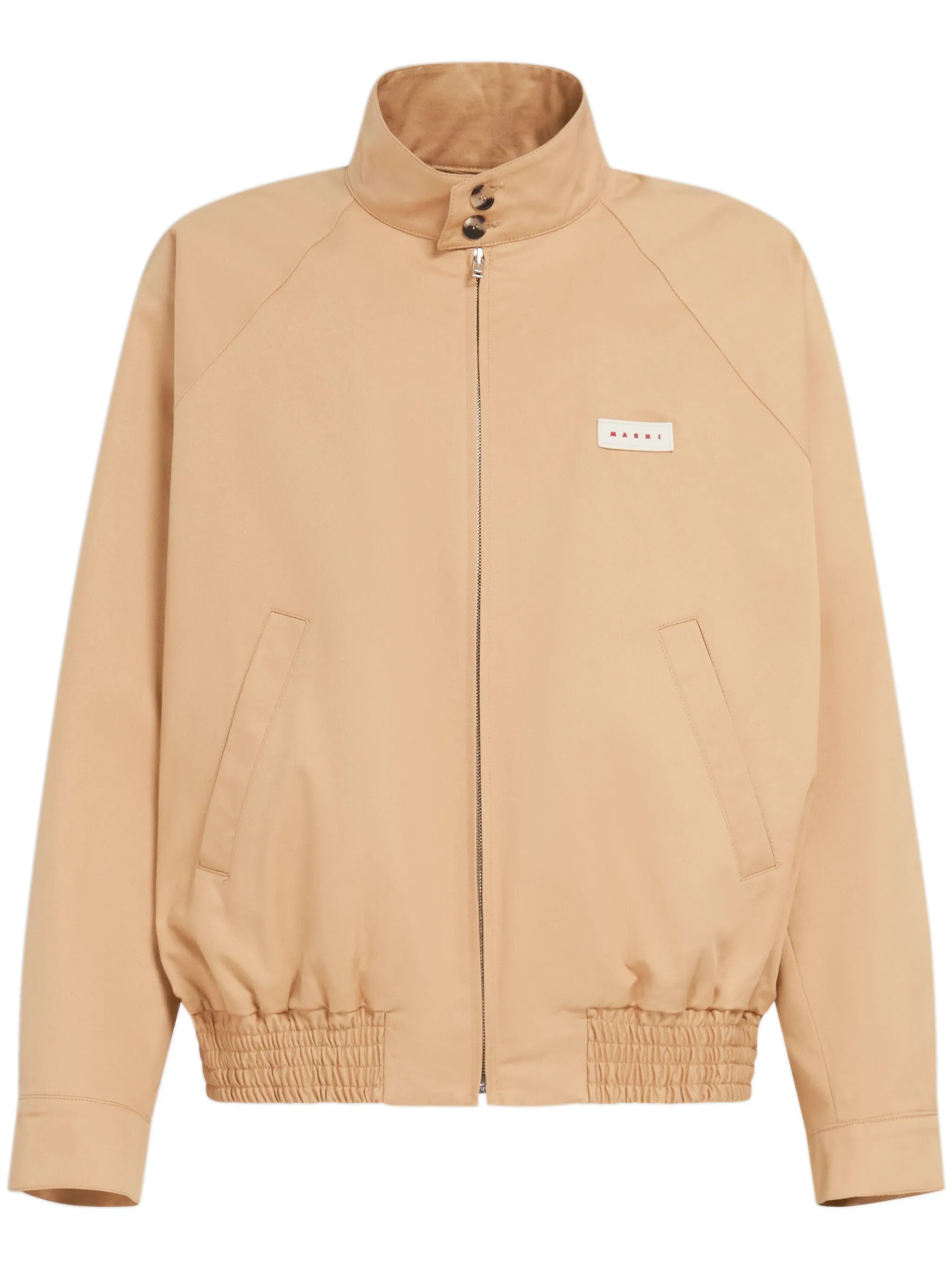logo-patch cotton bomber jacket
