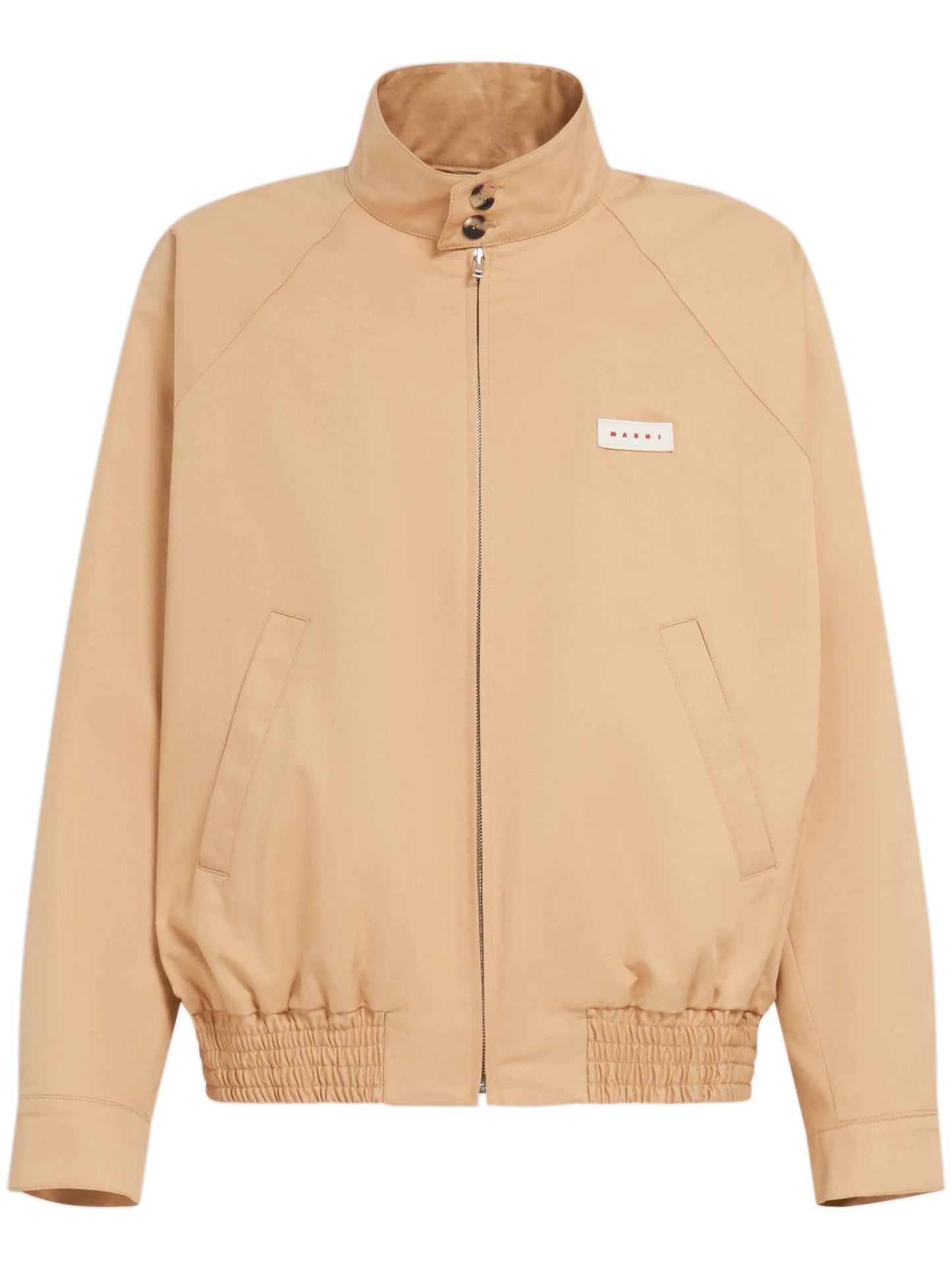 logo-patch cotton bomber jacket