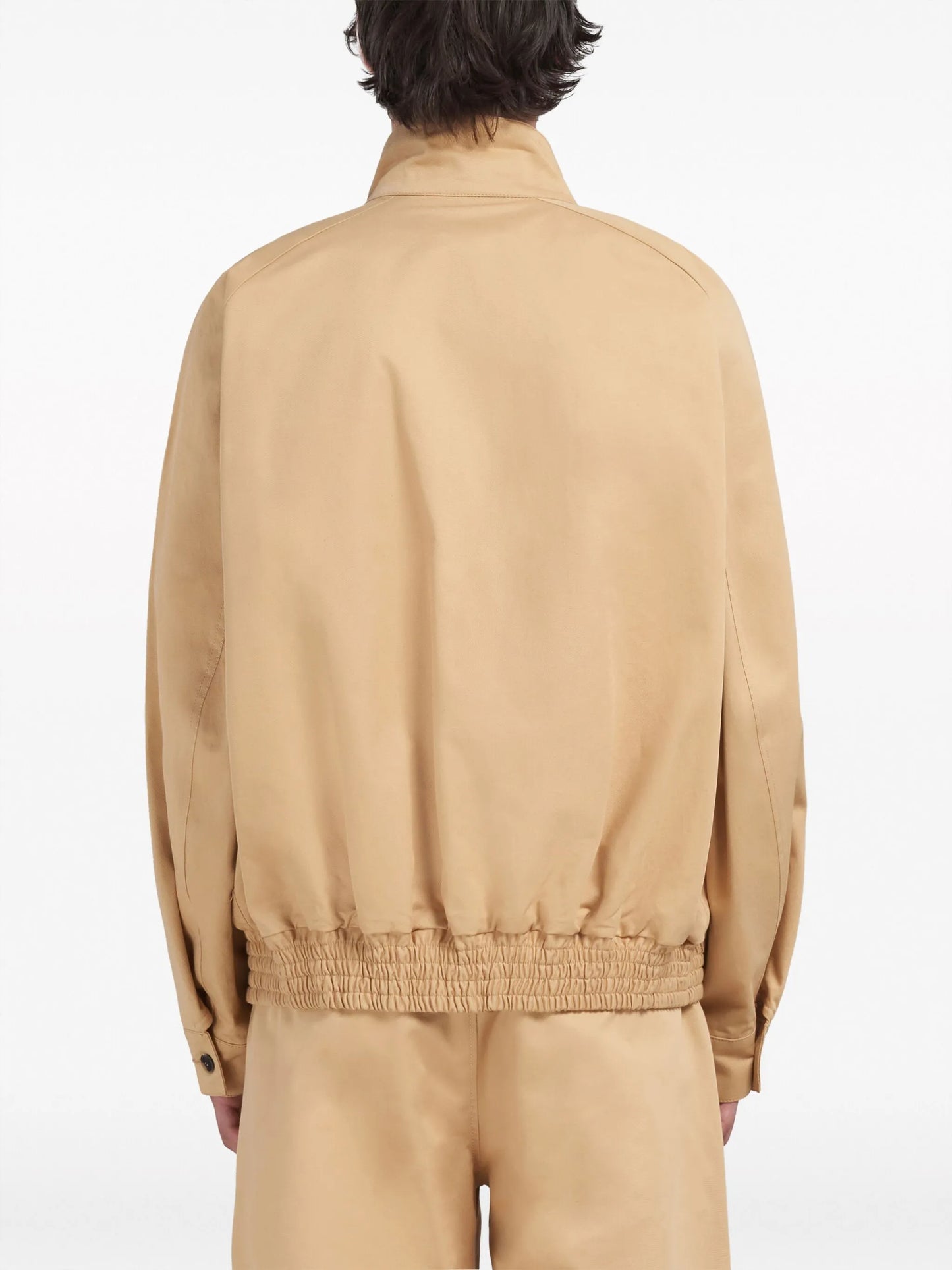 logo-patch cotton bomber jacket