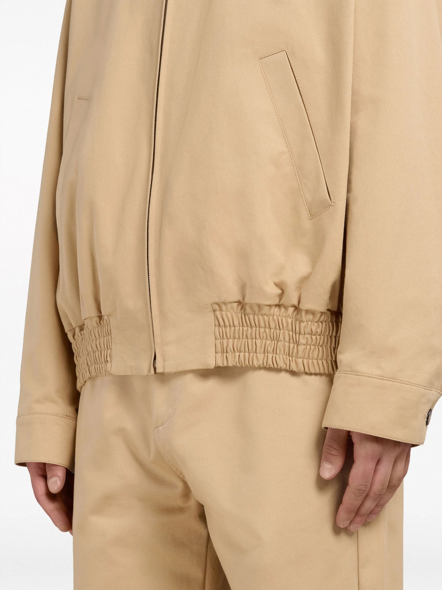 logo-patch cotton bomber jacket