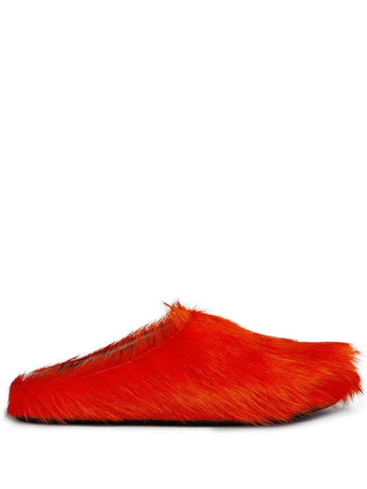 Fussbet Sabot calf-hair slippers
