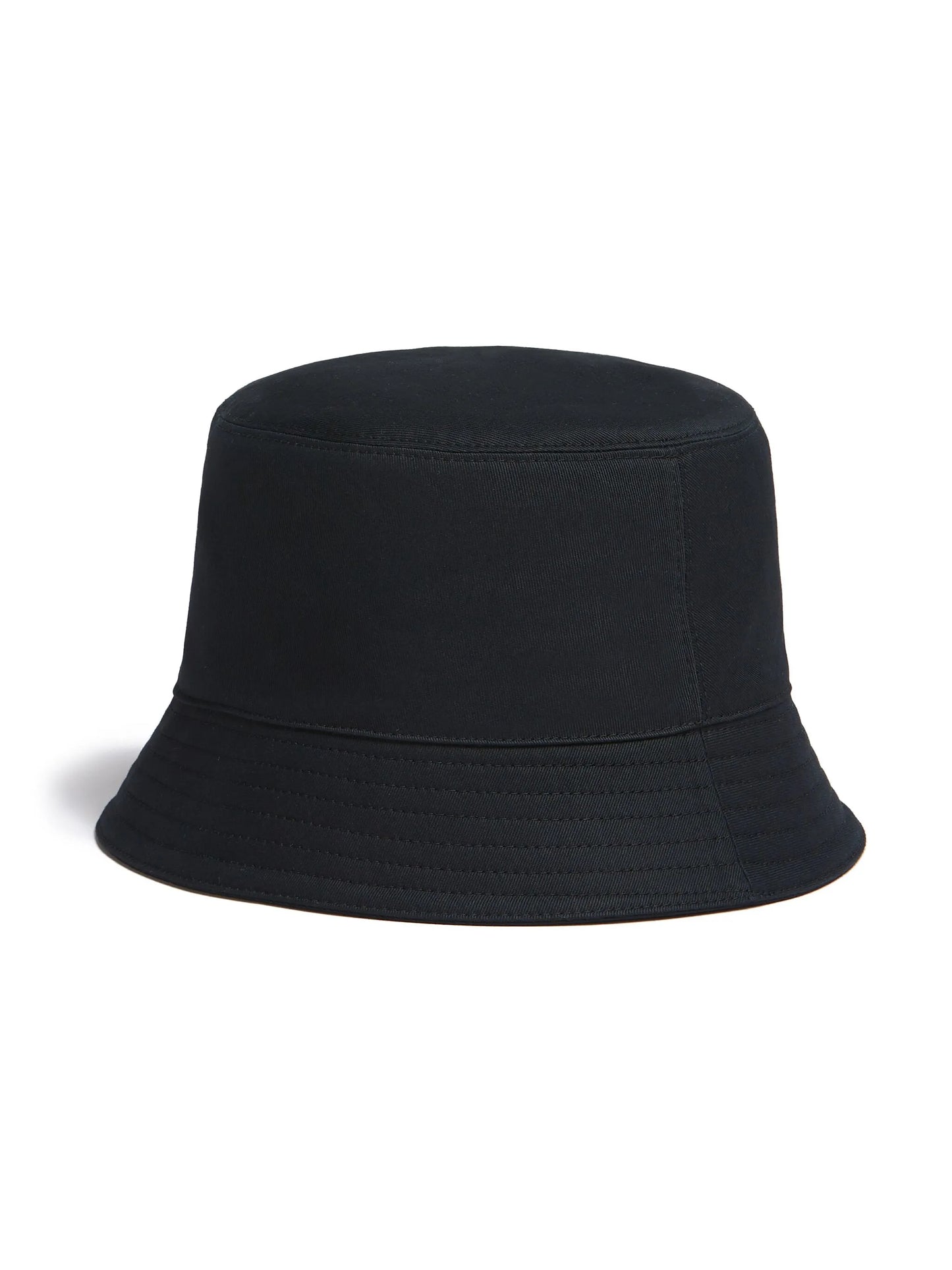 gabardine bucket hat with embroidered logo