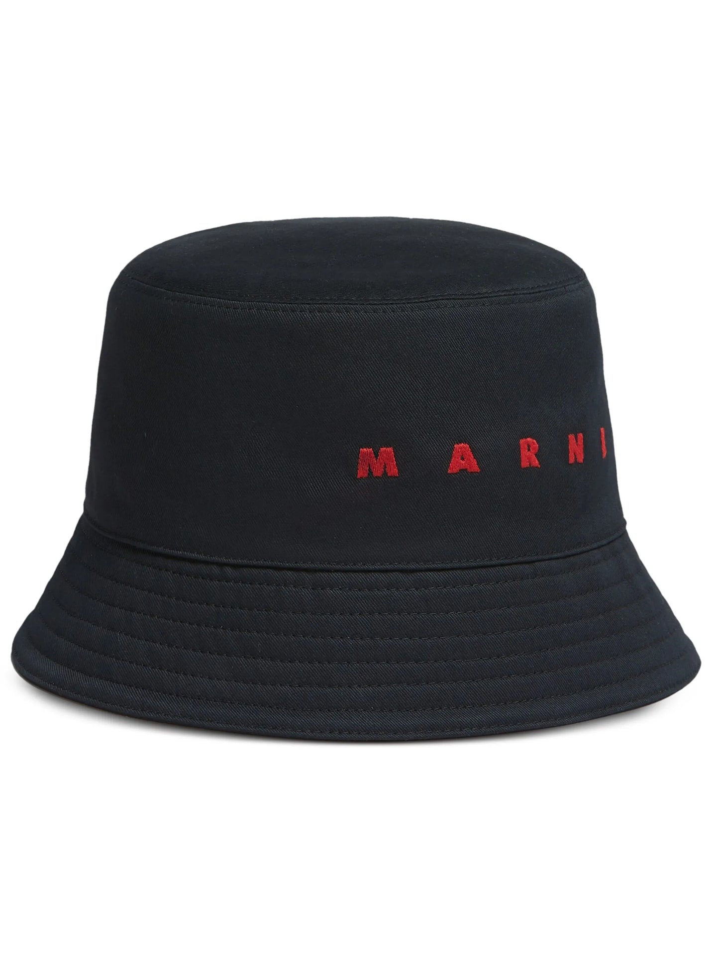 gabardine bucket hat with embroidered logo