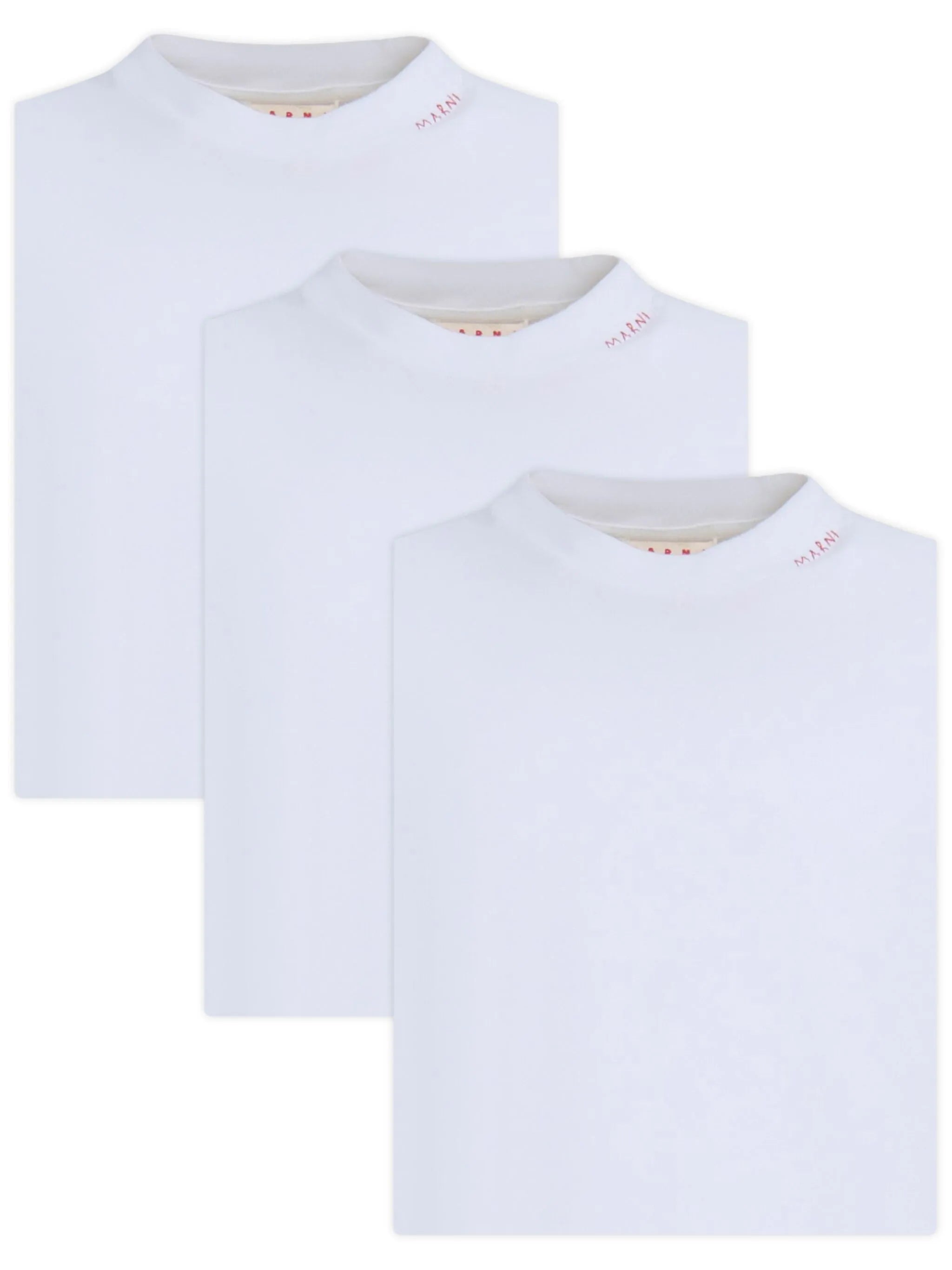 logo-embroidered cotton T-shirt (set of three)