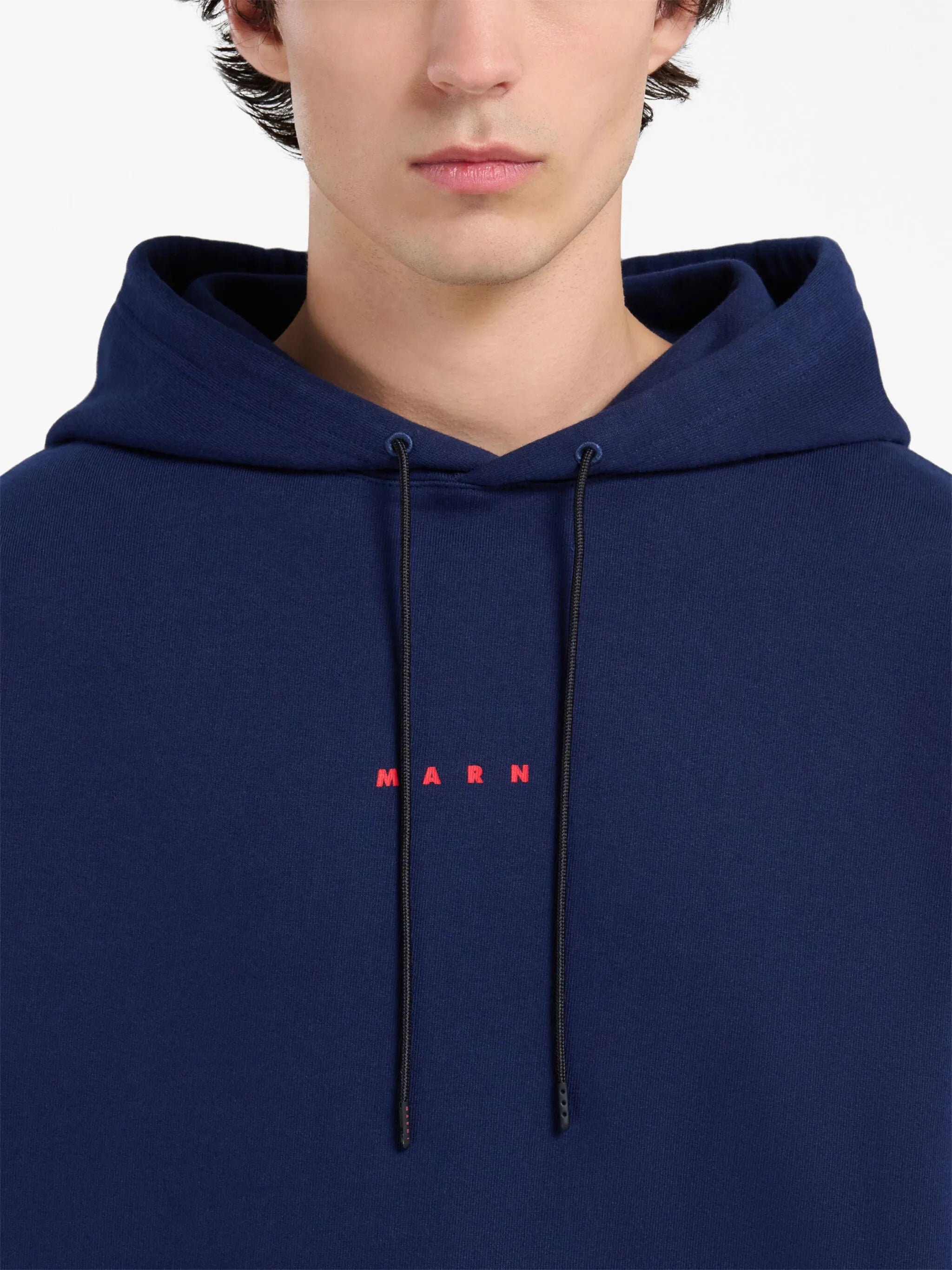logo-print cotton hoodie