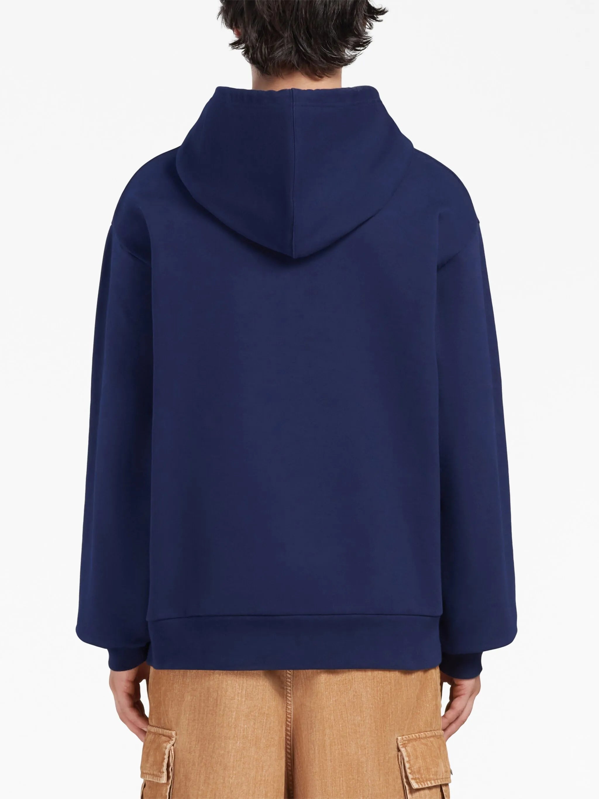 logo-print cotton hoodie