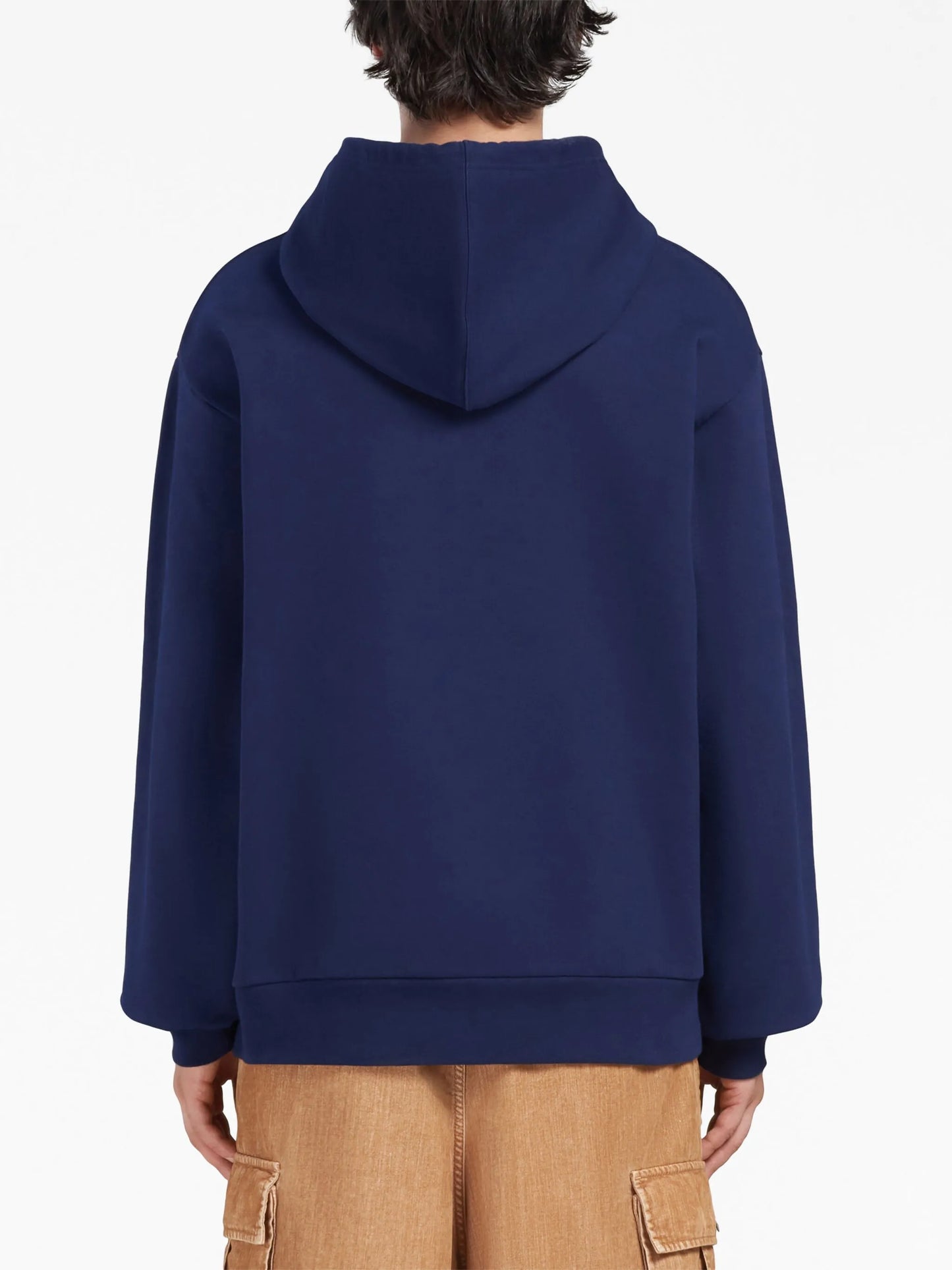 logo-print cotton hoodie